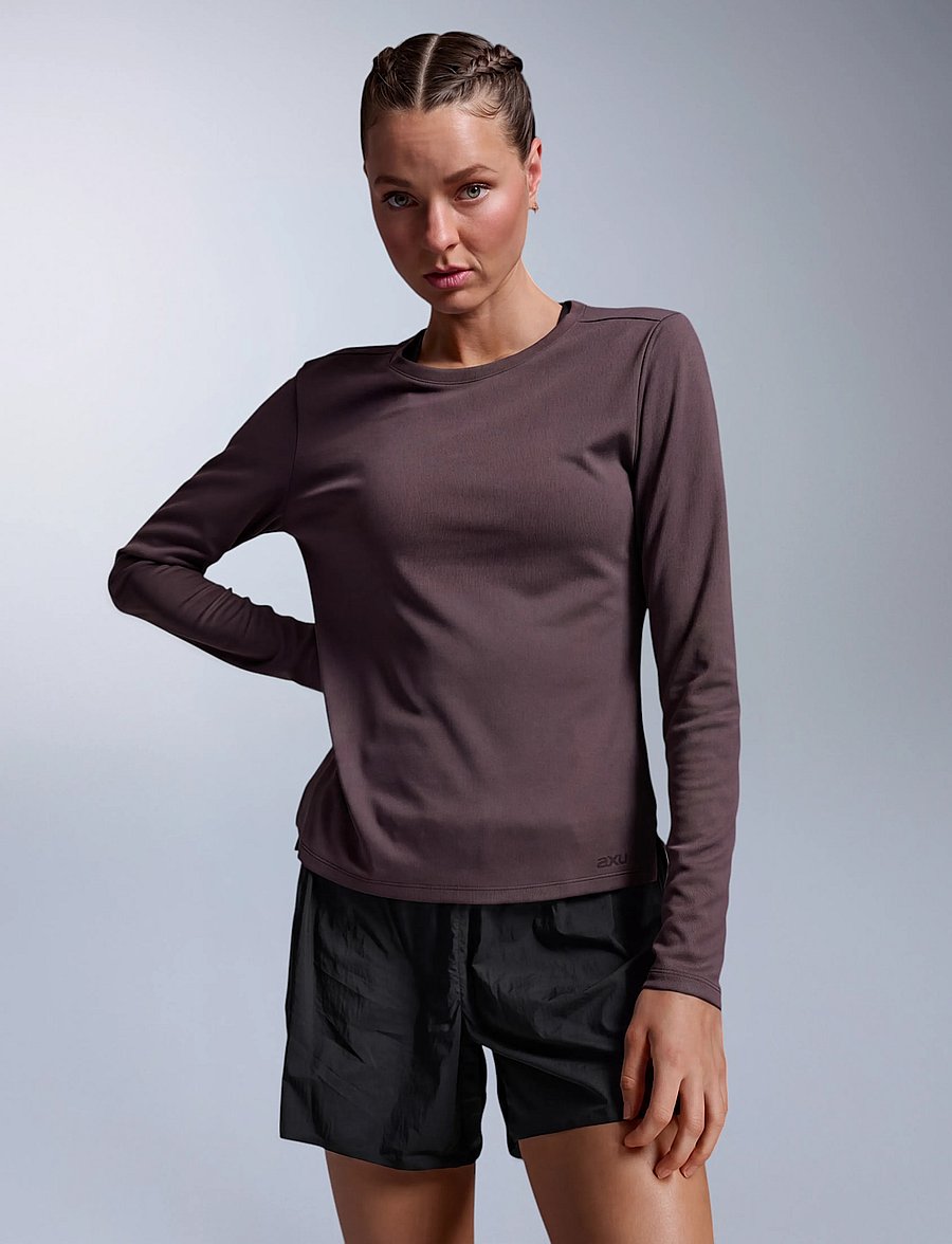 2XU - AERO MESH LONG SLEEVE - longsleeved tops - currant/silver reflective - 0