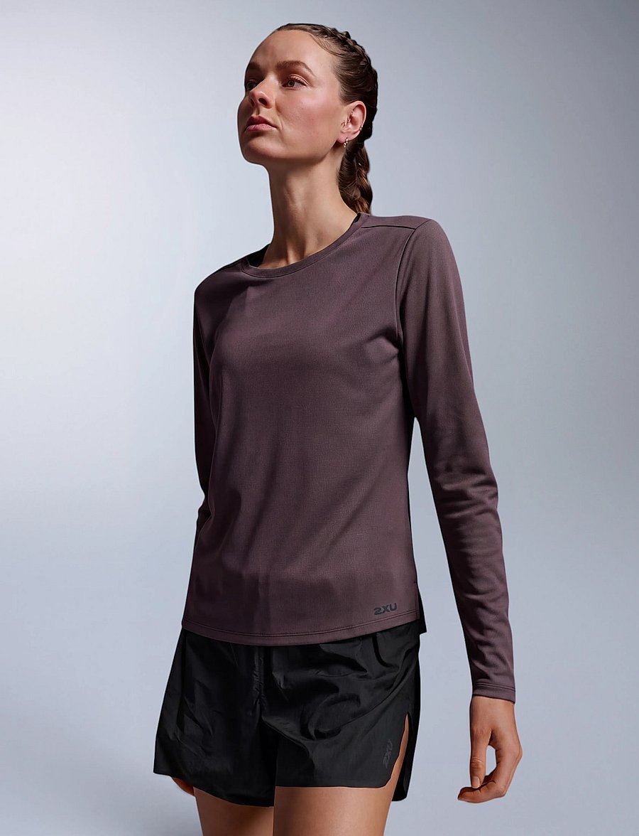 2XU - AERO MESH LONG SLEEVE - longsleeved tops - currant/silver reflective - 5