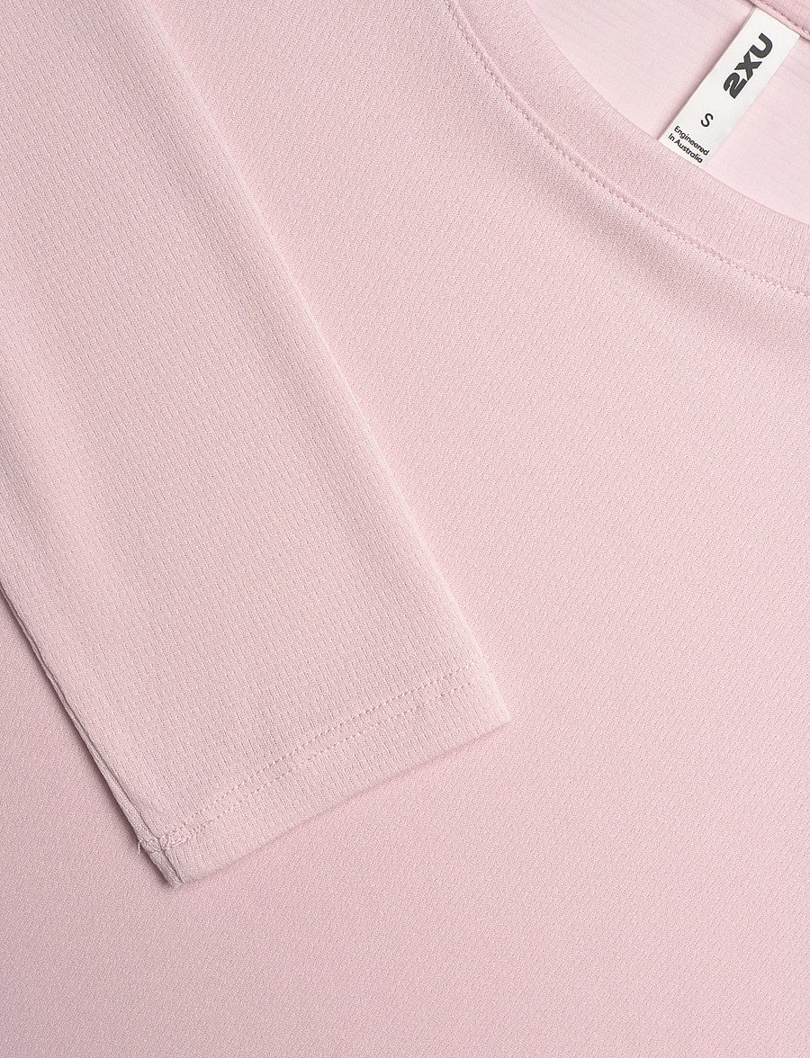 2XU - AERO MESH LONG SLEEVE - langarmshirts - pink frost/pink frost reflective - 2