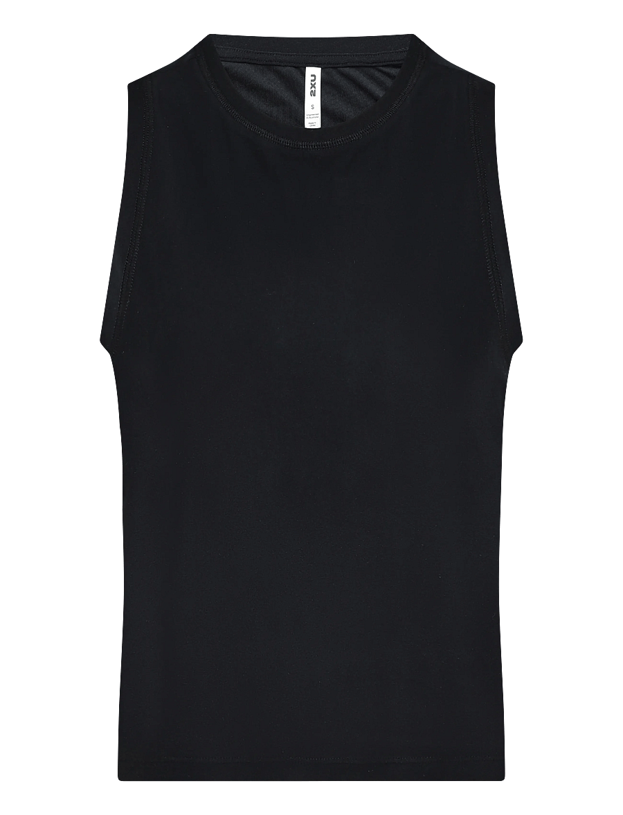 2XU - FORM SOFT JERSEY RELAXED TANK - linnen - black/white - 0