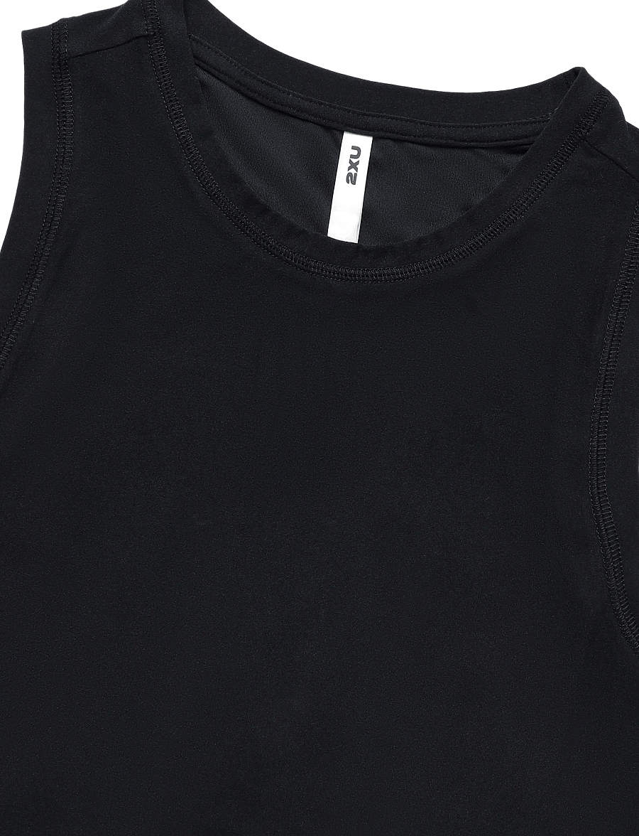 2XU - FORM SOFT JERSEY RELAXED TANK - linnen - black/white - 2