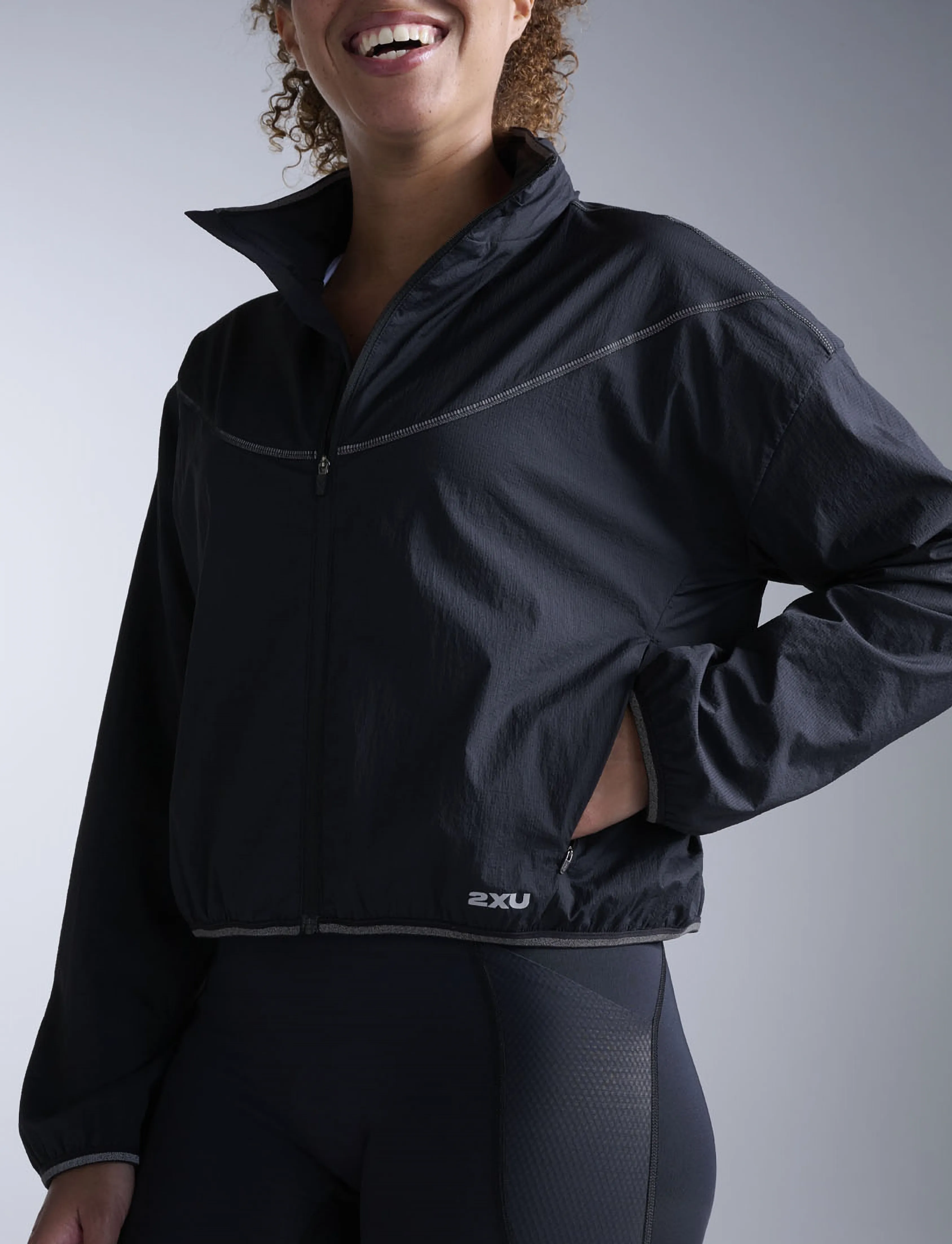 2XU - AERO SHEER BOMBER - black/silver reflective - 4
