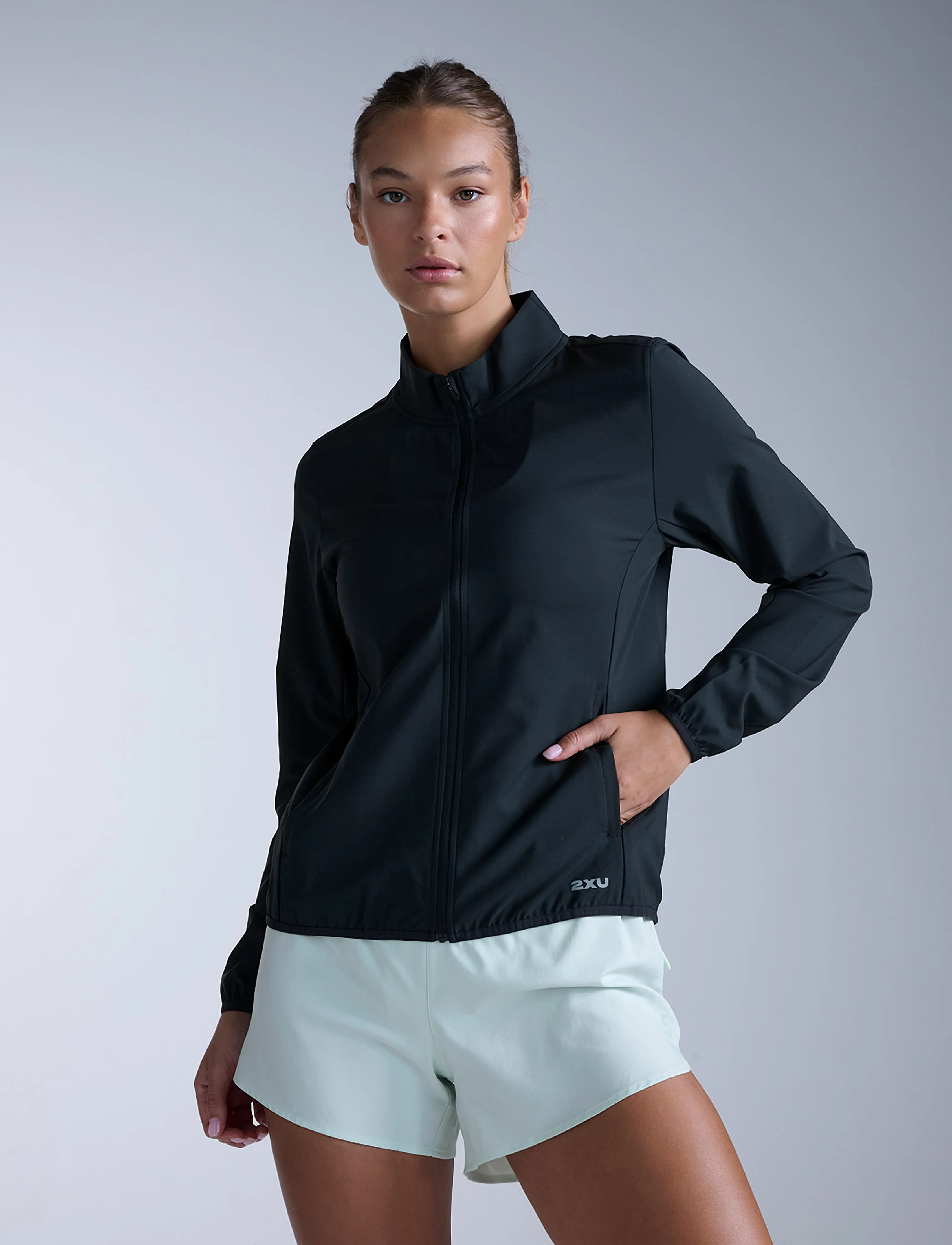 2XU Aero Jacket, XS, Black, Sport Jackets > Sport Training Jackets, Dame