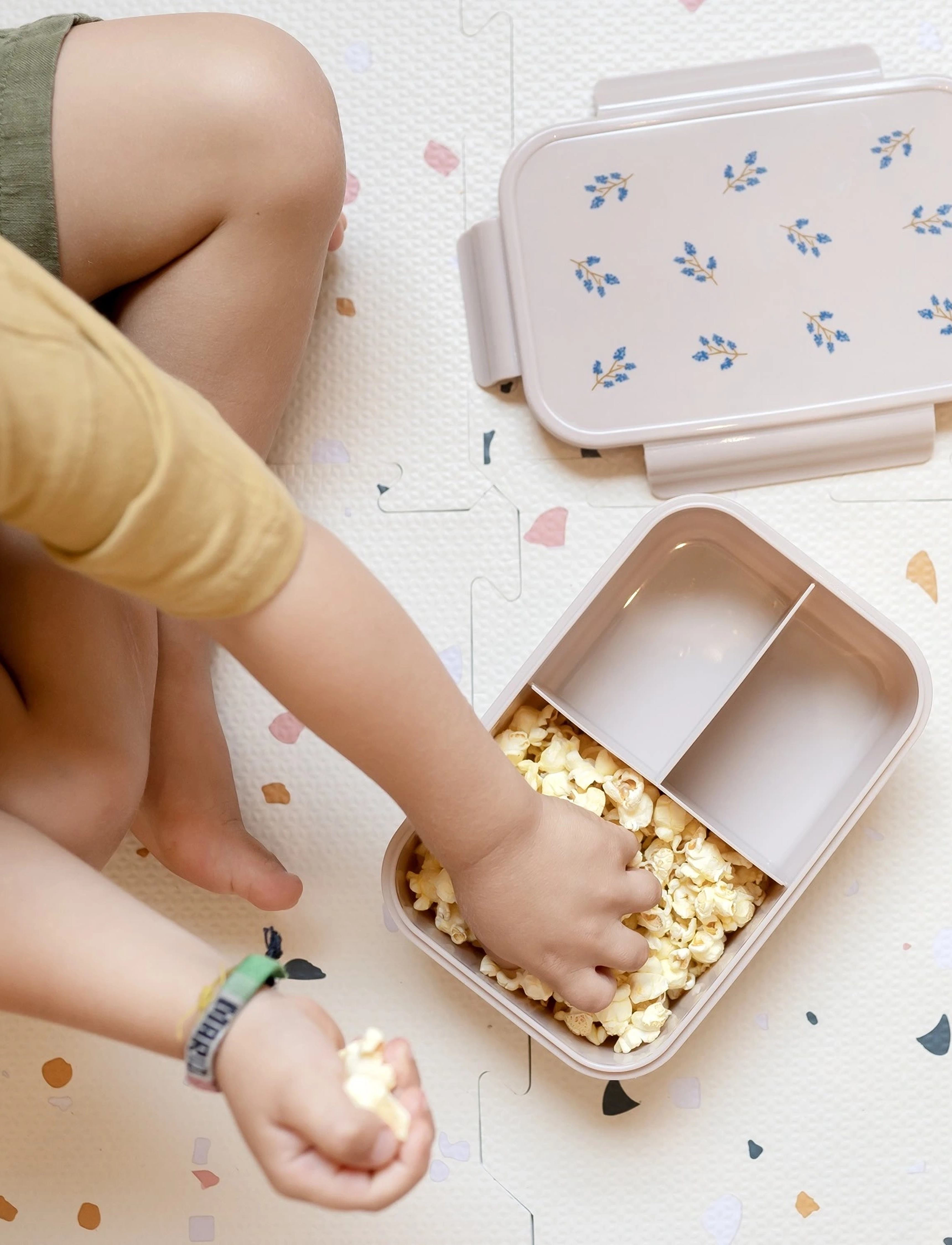 3 Sprouts Lunchbox, Blueberry/Taupe, One Size, Meal Time, Creme - Lunch Boxes, Kinder