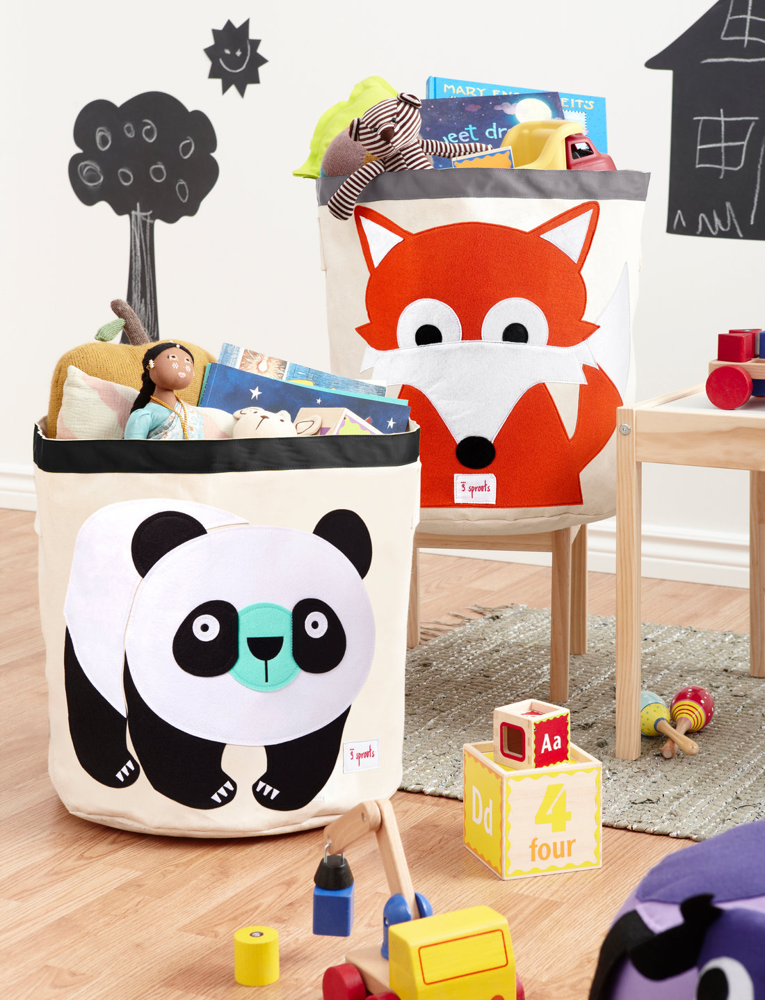 3 Sprouts Storage Container Round decor winkel bij Booztlet