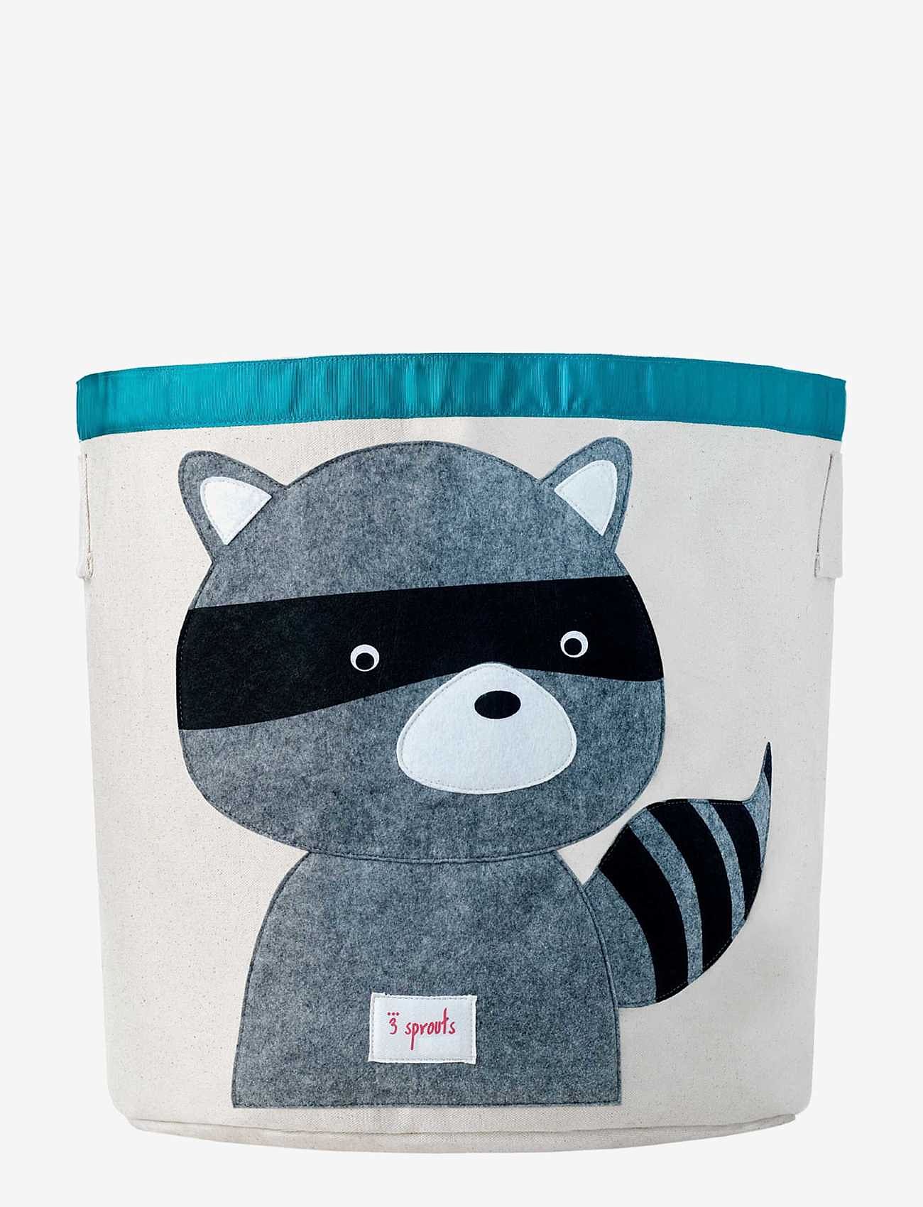 3 Sprouts - Storage Container Round - opbevaringskurve - gray - racoon - 0