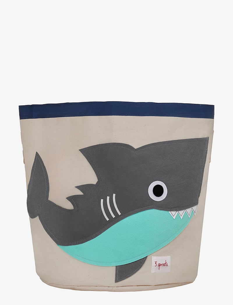 3 Sprouts - Storage Container Round - förvaringskorgar - gray - shark - 0