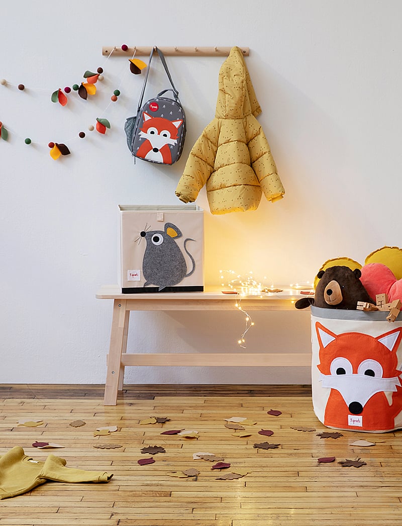 3 Sprouts - Storage Container Round - aufbewahrungskörbe - orange - fox - 1