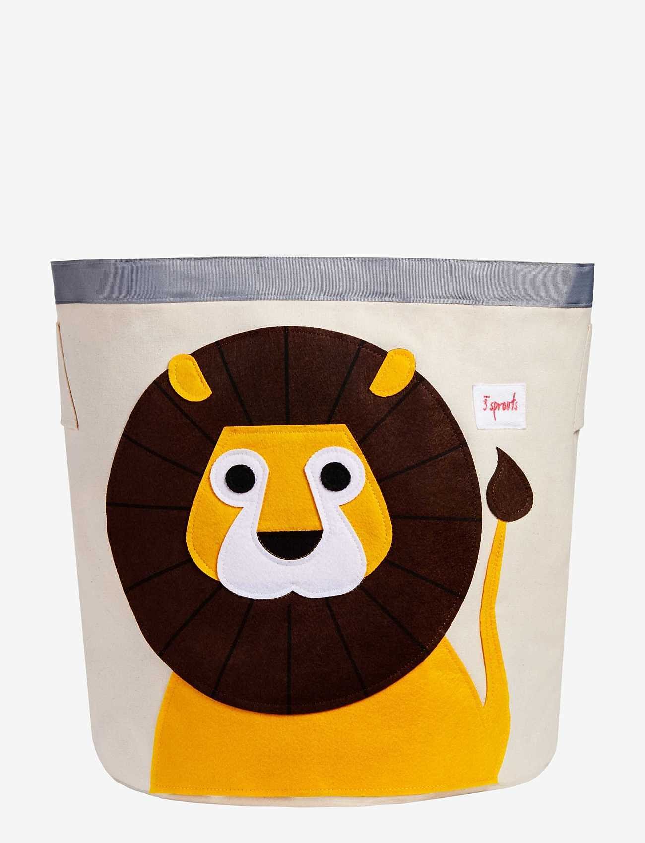 3 Sprouts - Storage Container Round - opbevaringskurve - yellow - lion - 0