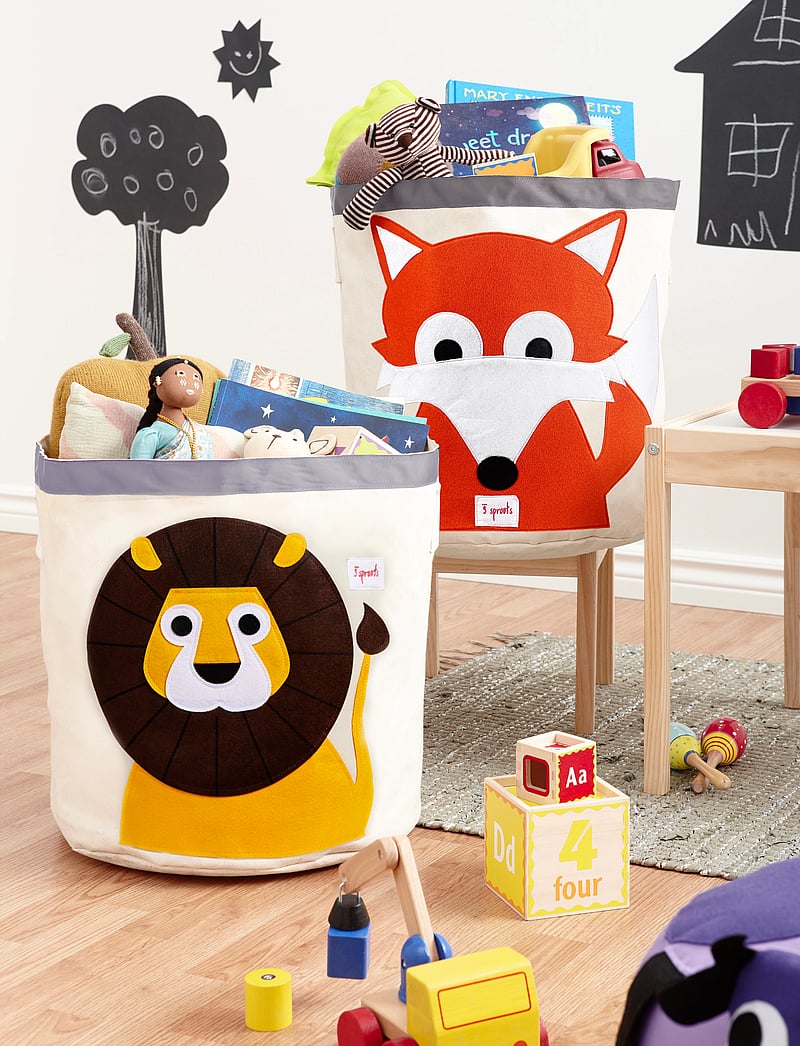 3 Sprouts - Storage Container Round - hoiukorvid - yellow - lion - 1