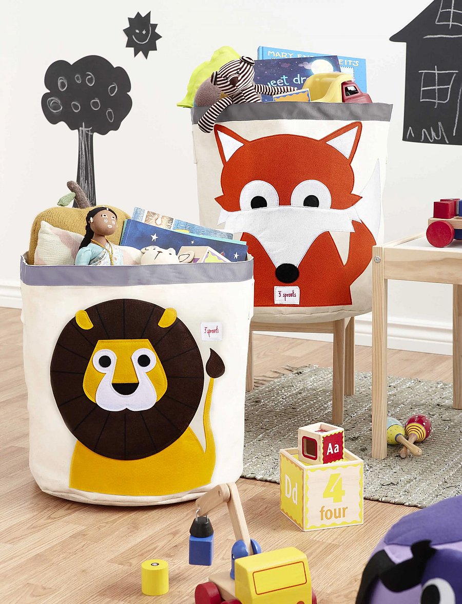 3 Sprouts - Storage container, Round - aufbewahrungskörbe - yellow - lion - 3