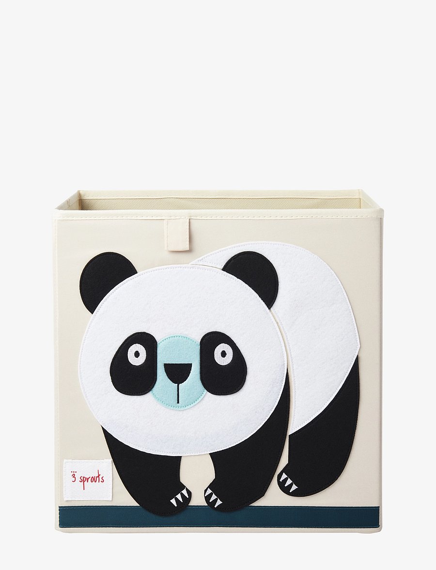 3 Sprouts - Storage Box - aufbewahrungskörbe - black & white - panda - 0