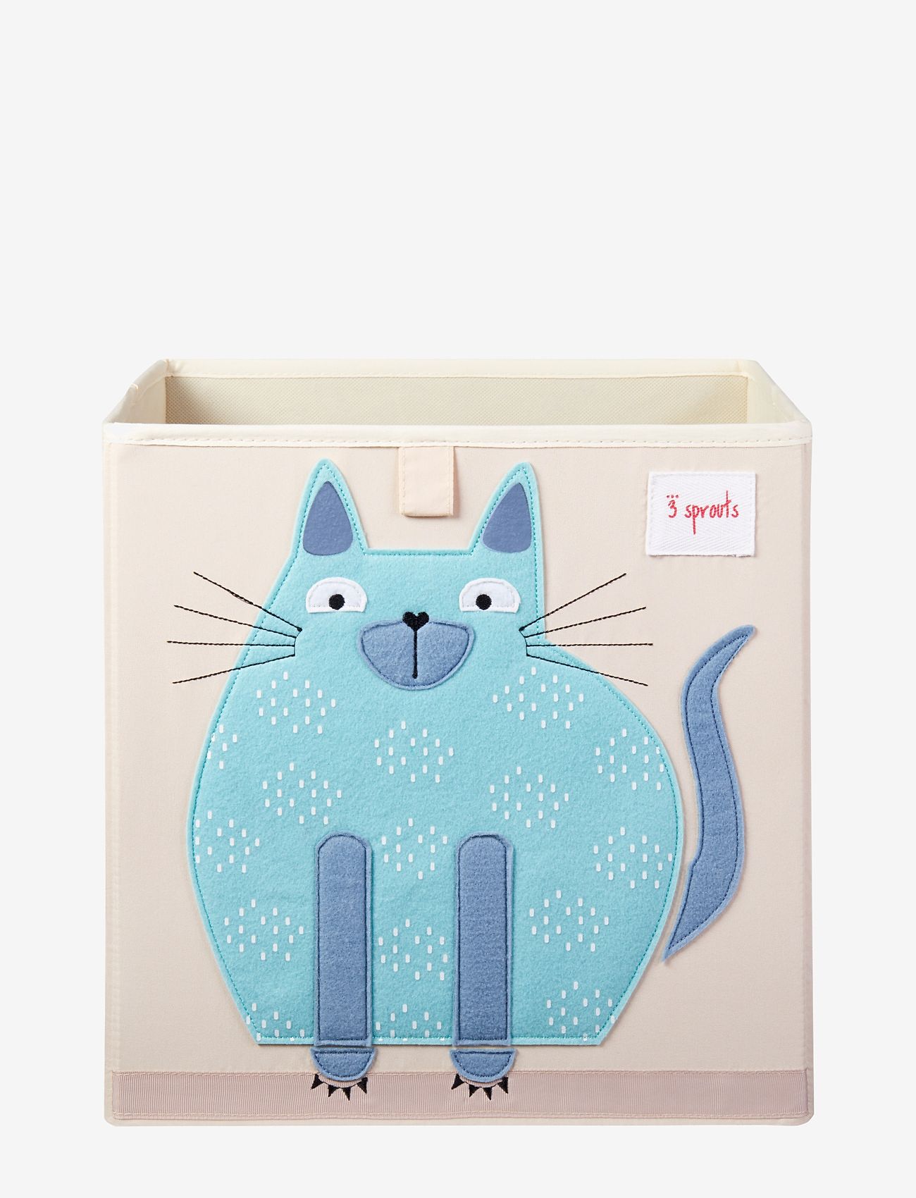 3 Sprouts - Storage Box - storage baskets - blue - cat - 0