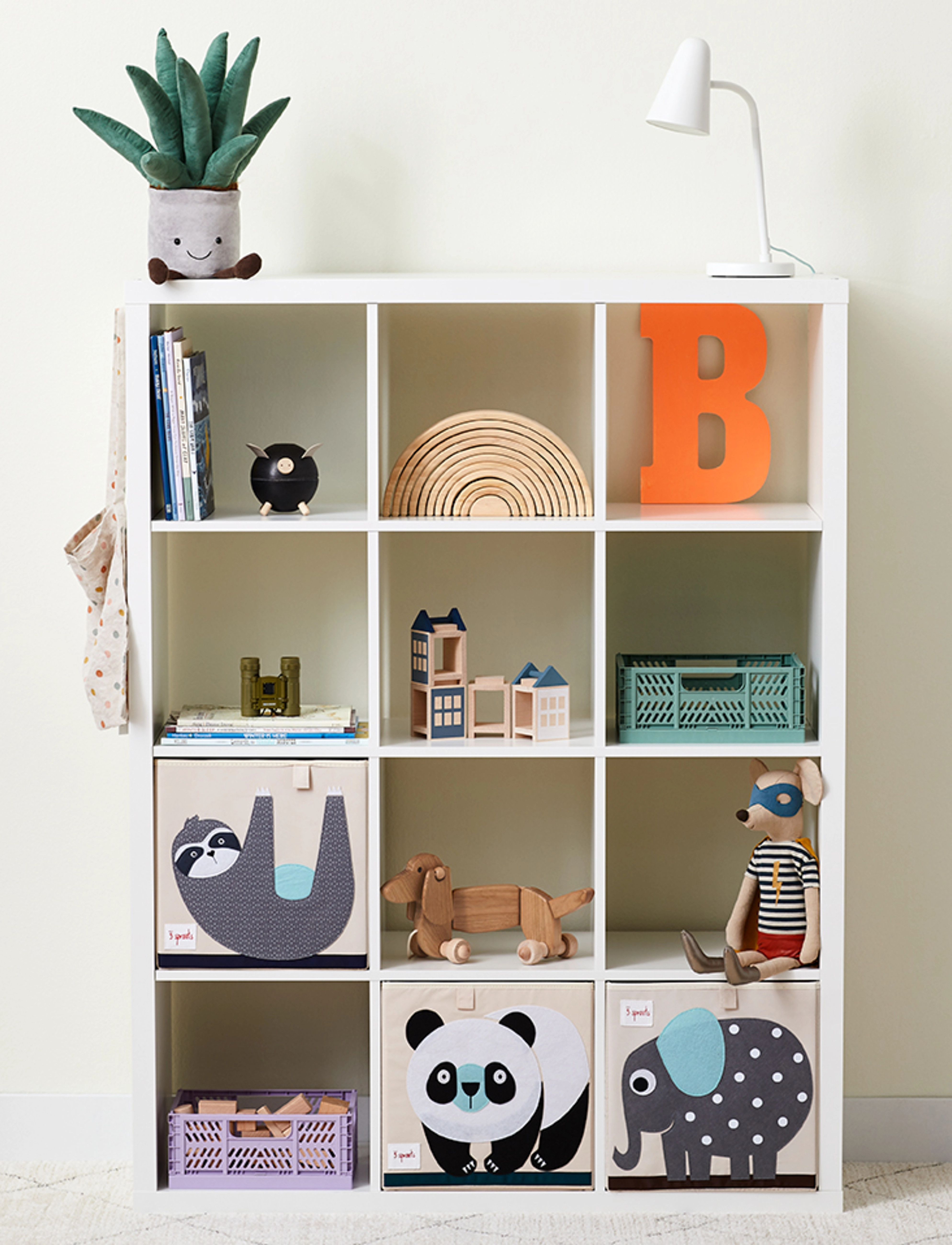 3 Sprouts Storage Box, 33 cm X cm, Storage, Mehrfarbig/gemustert - Baskets, Kinder