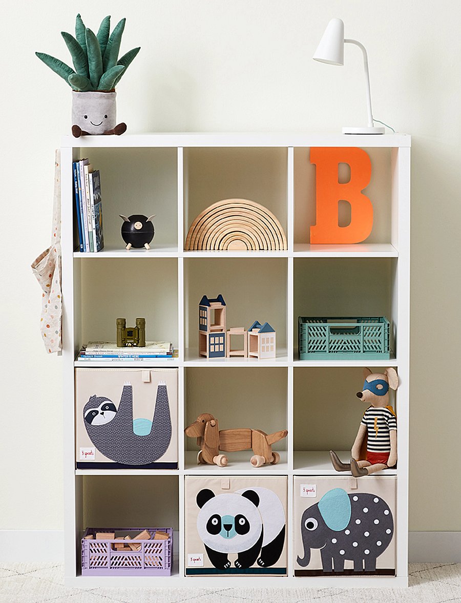 3 Sprouts - Storage Box - aufbewahrungskörbe - gray - sloth - 1