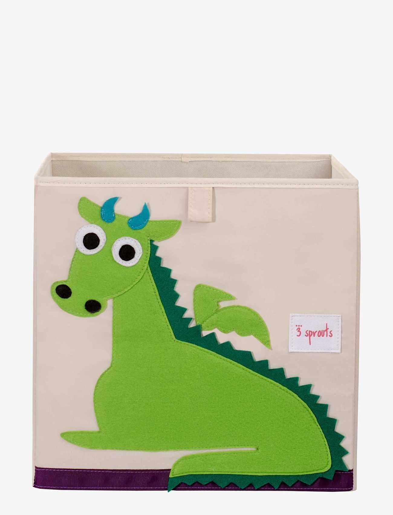 3 Sprouts - Storage Box - förvaringskorgar - green - dragon - 0
