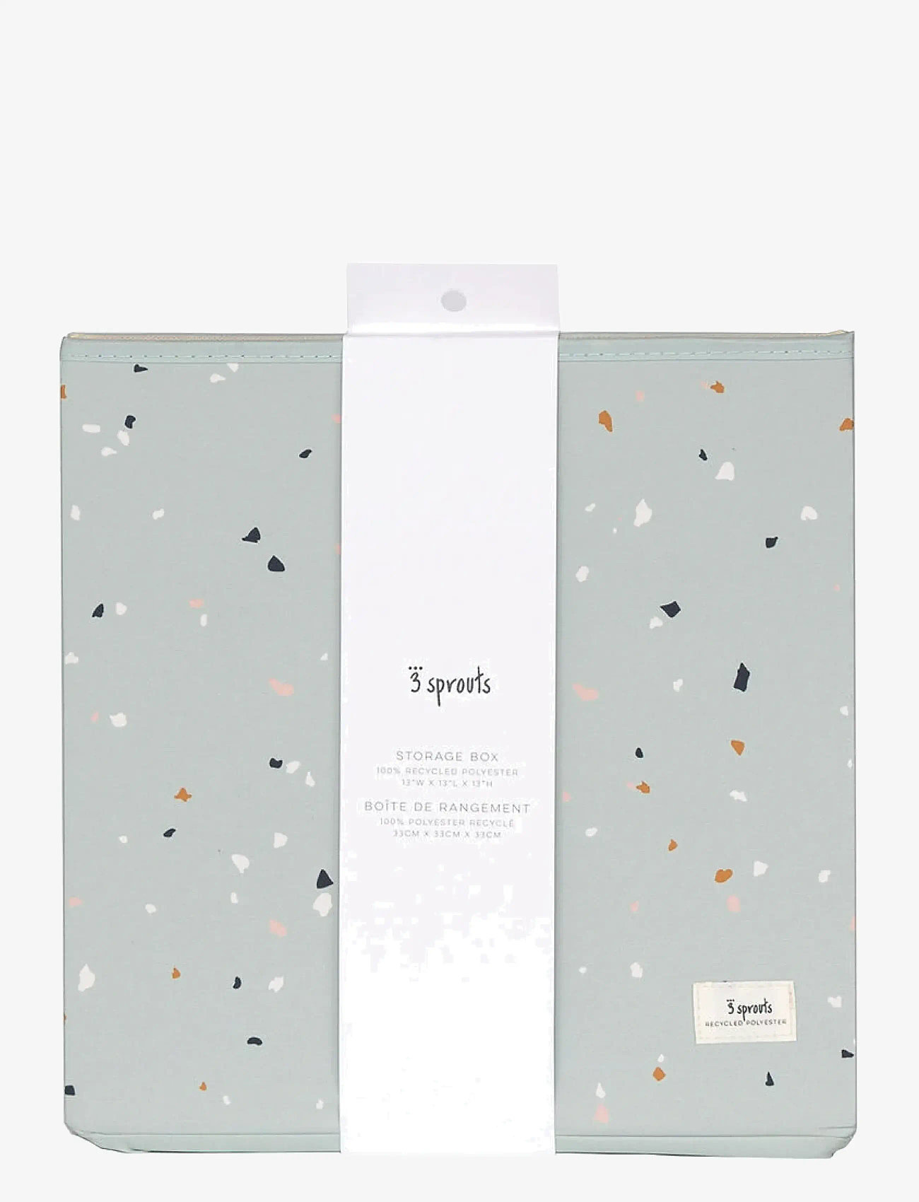 3 Sprouts - 3 Sprouts Storage Box, Terrazzo/Green - opbevaringskasser - green - 1