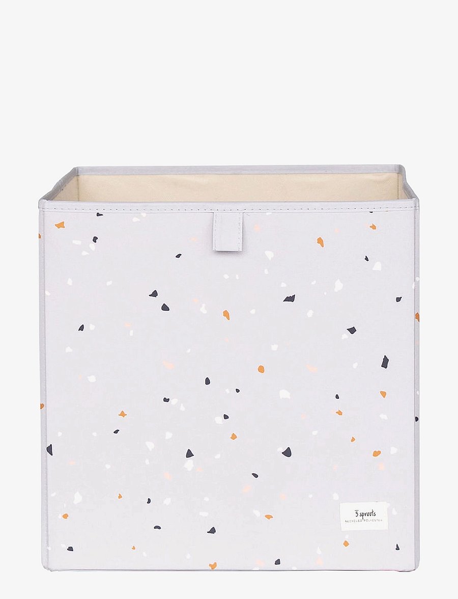 3 Sprouts - 3 Sprouts Storage Box, Terrazzo/Light gray - storage boxes - grey - 0