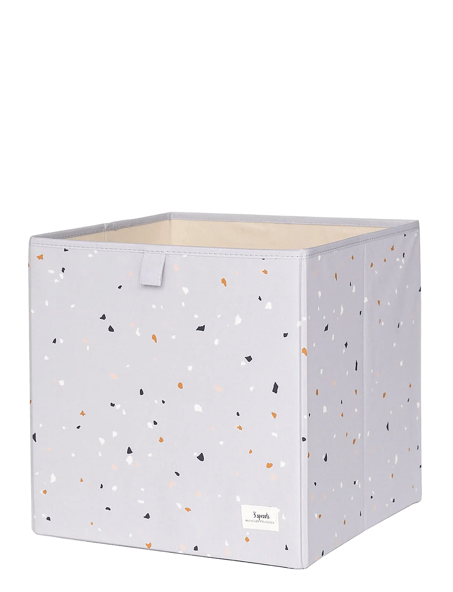 3 Sprouts - 3 Sprouts Storage Box, Terrazzo/Light gray - storage boxes - grey - 1