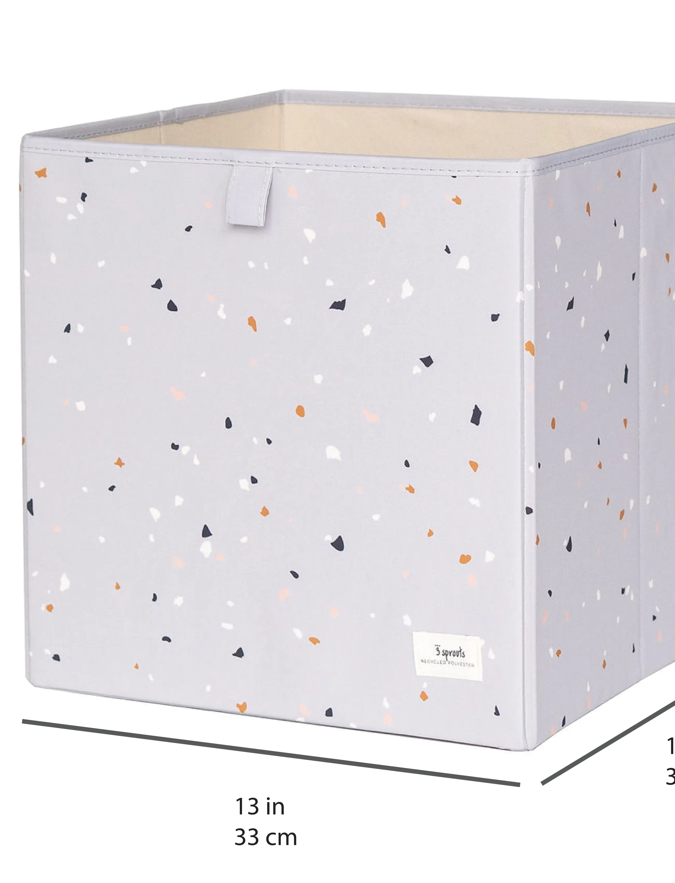 3 Sprouts - 3 Sprouts Storage Box, Terrazzo/Light gray - storage boxes - grey - 3