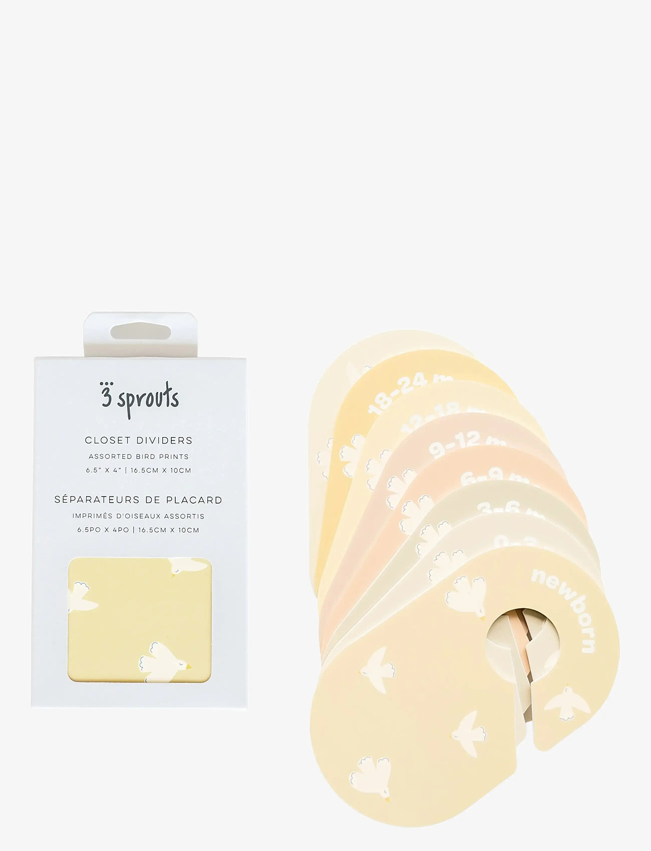 3 Sprouts - 3 Sprouts Closet Divider (8 pcs.), Bird - hooks & hangers - multi coloured - 1