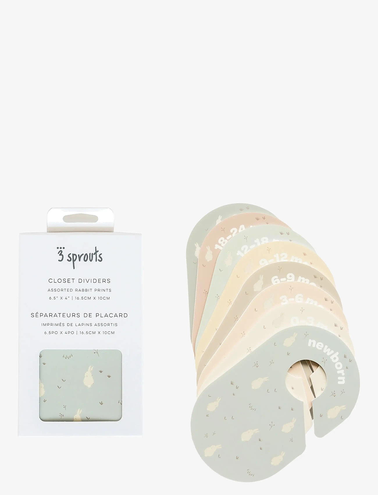 3 Sprouts - 3 Sprouts Closet Divider (8 pcs.), Rabbit - haken und aufhänger - multi coloured - 1