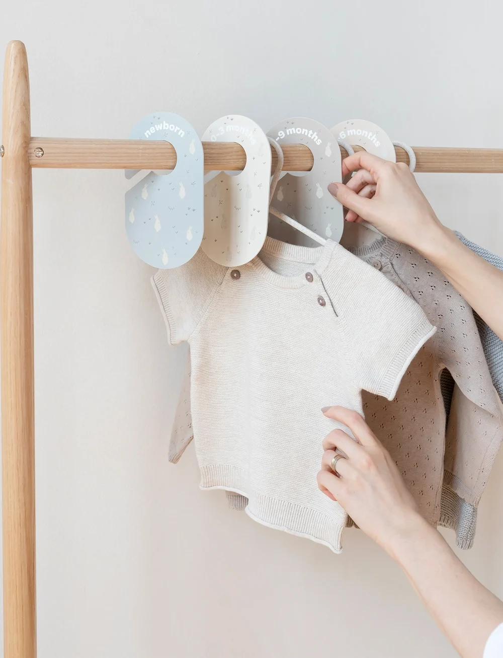 3 Sprouts - 3 Sprouts Closet Divider (8 pcs.), Rabbit - knager & bøjler - multi coloured - 0