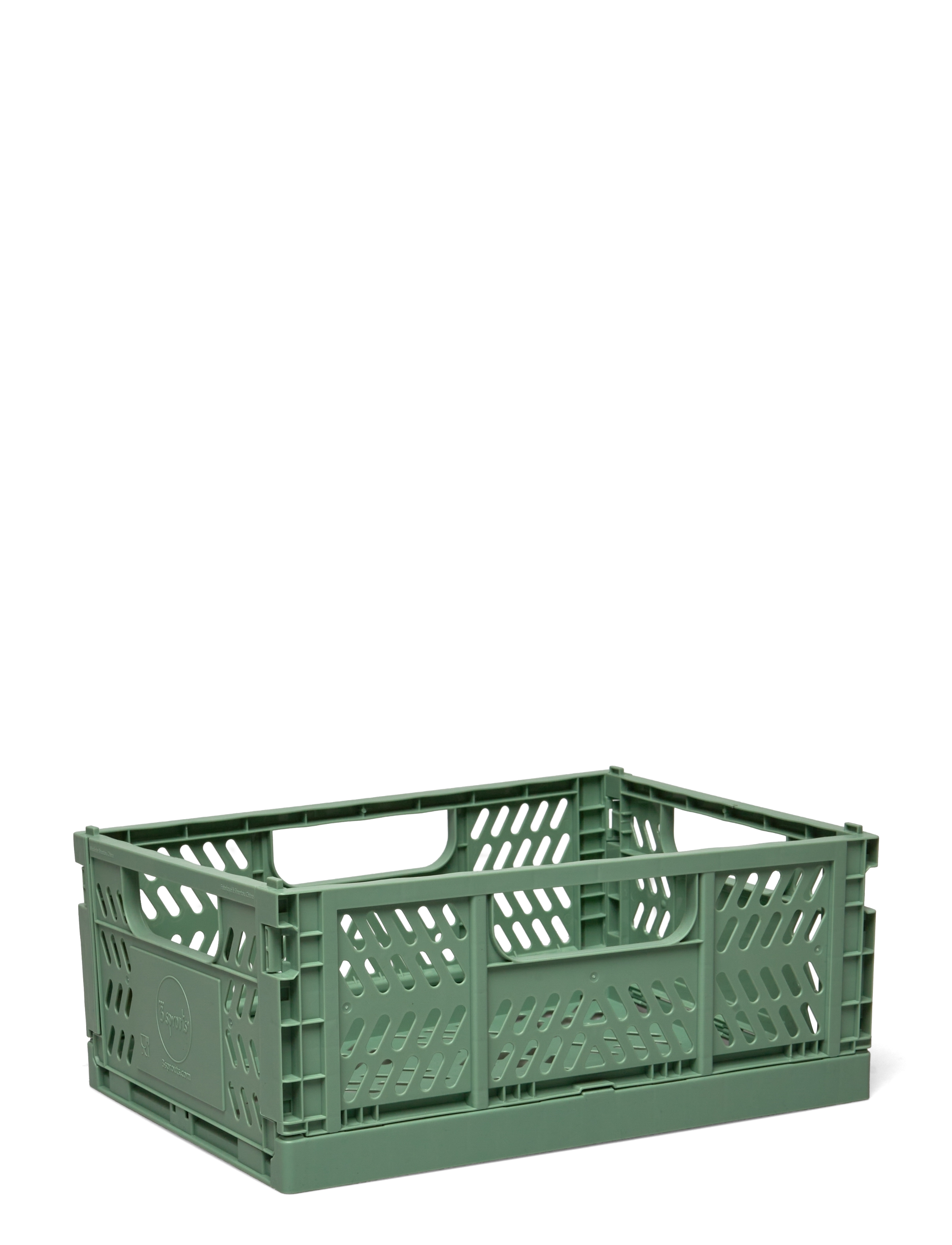 3 SPROUTS Modern Folding Crate - Medium Grün - 29.4CMx21.8CMx12.8CM - Kinder