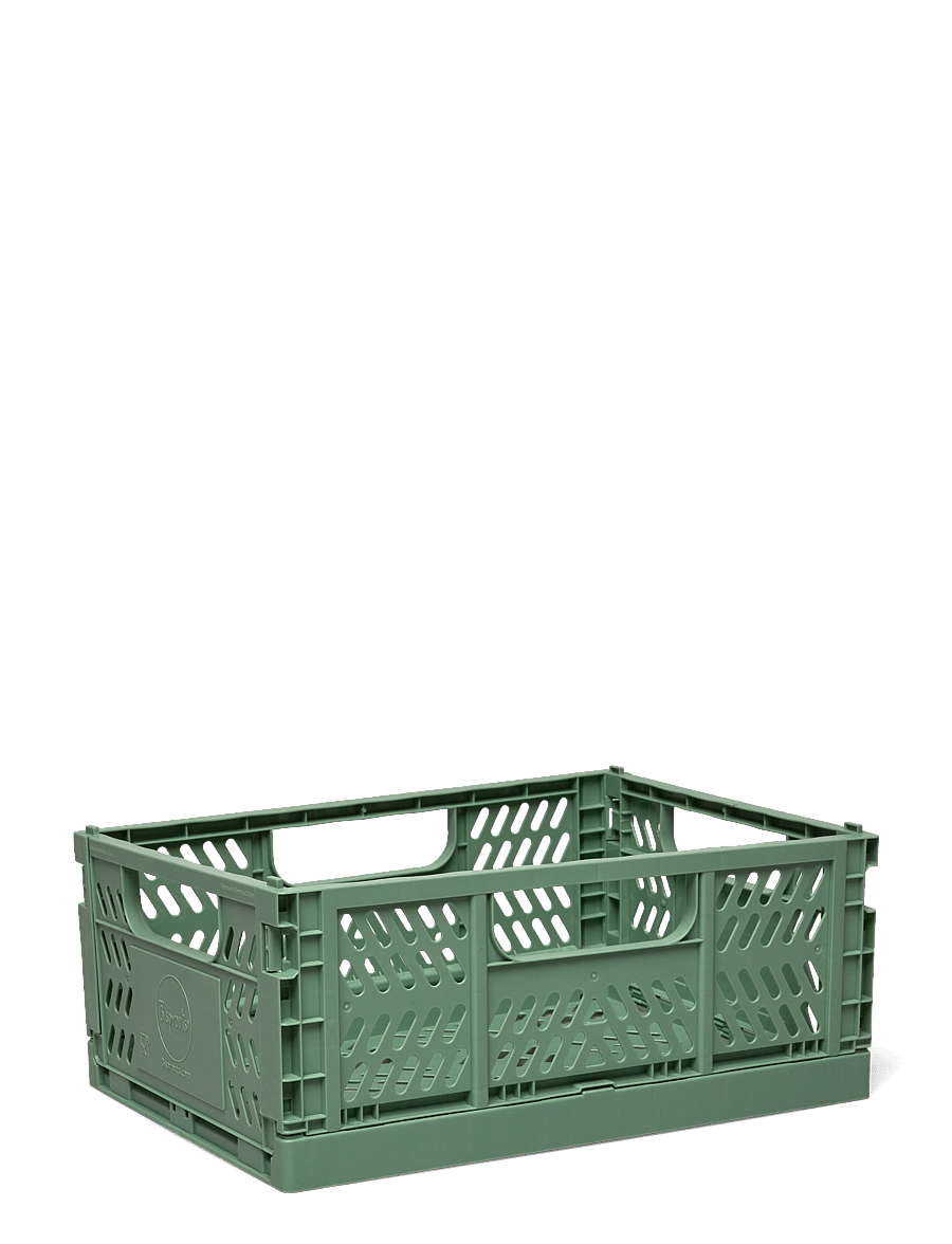 3 Sprouts - Modern Folding Crate - Medium - hoiukastid - green - 0