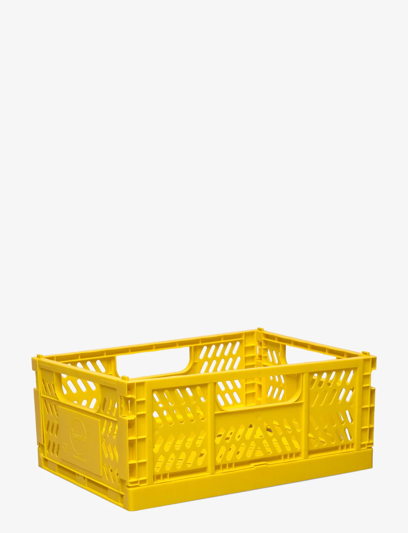 3 Sprouts - Modern Folding Crate - Medium - storage boxes - yellow - 1