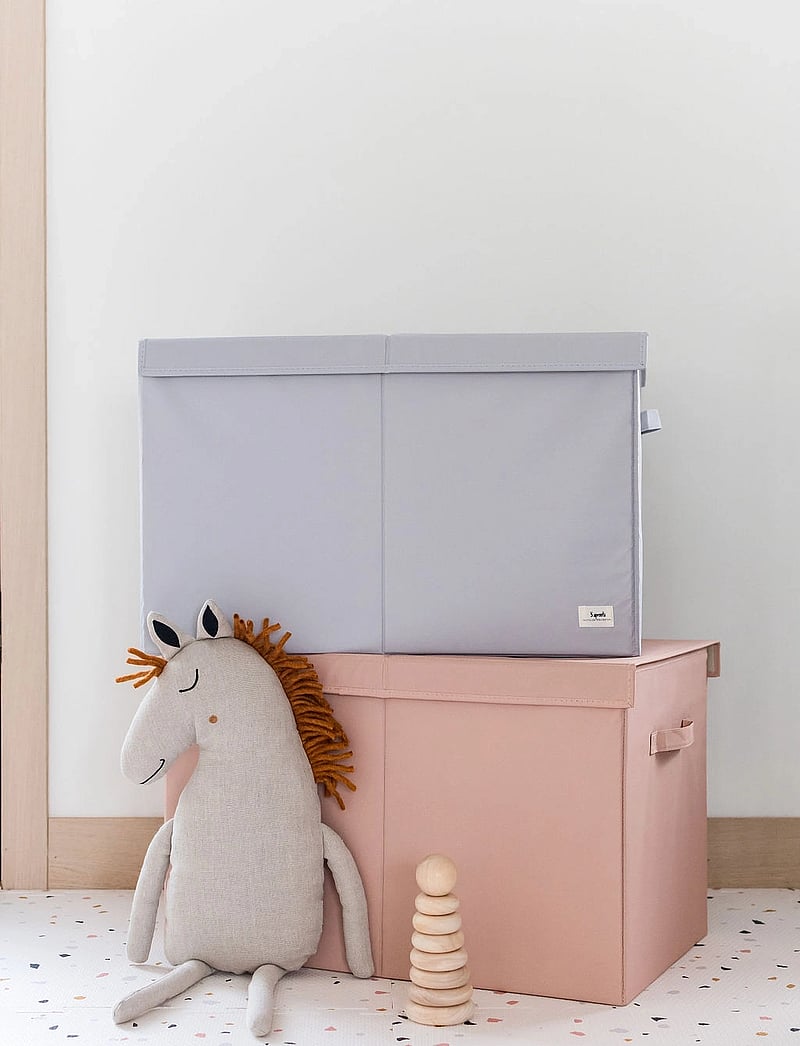 3 Sprouts - 3 Sprouts Storage Box with Lid, Clay - opbevaringskasser - pink - 0