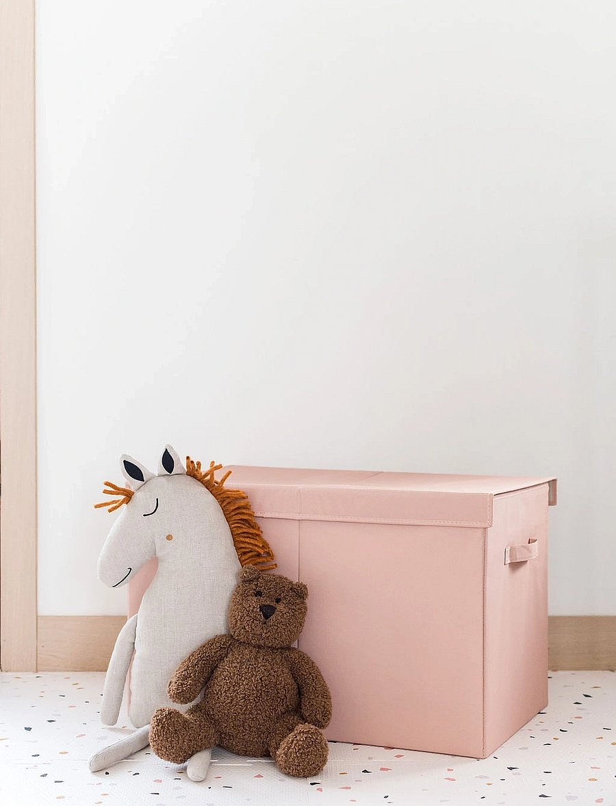 3 Sprouts - 3 Sprouts Storage Box with Lid, Clay - opbergdozen - pink - 5