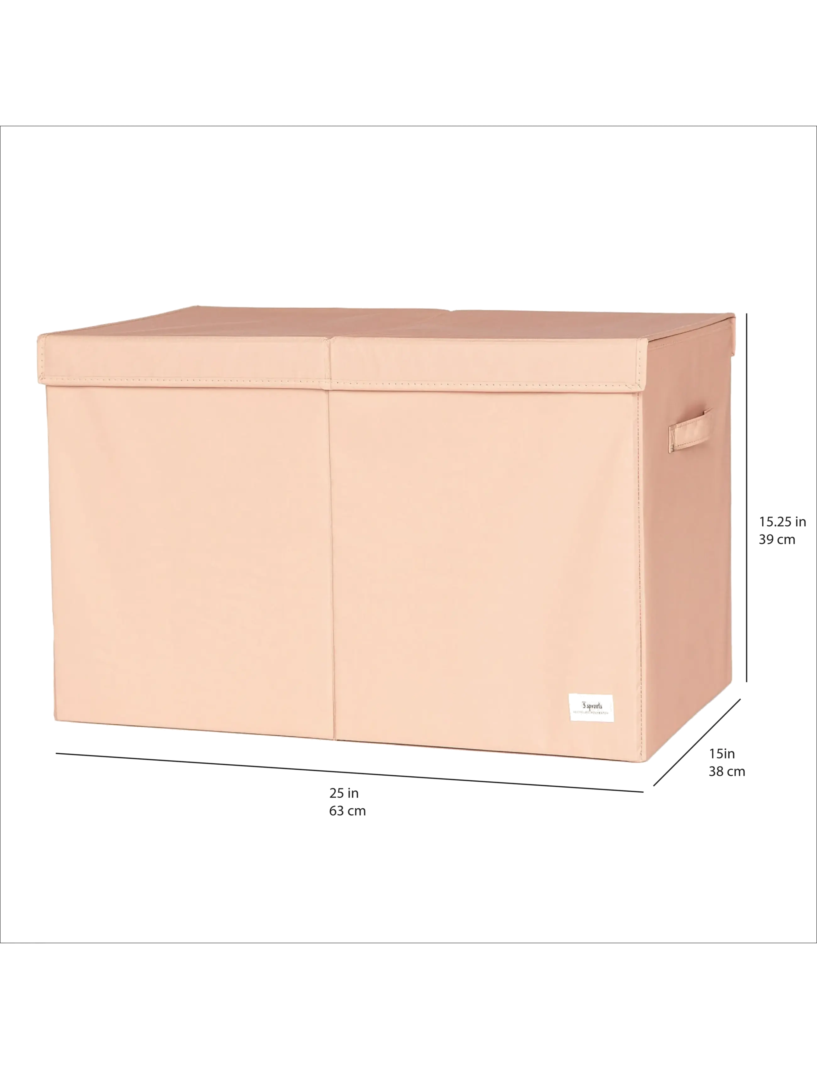 3 Sprouts - 3 Sprouts Storage Box with Lid, Clay - storage boxes - pink - 4