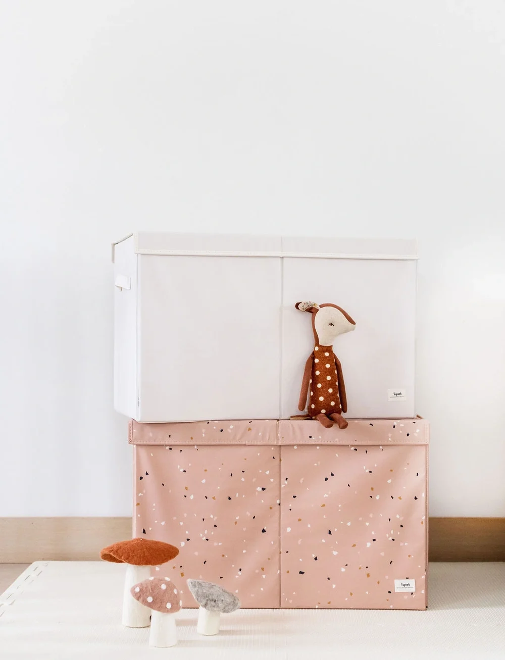 3 Sprouts - 3 Sprouts Storage Box with Lid, Cream - aufbewahrungsboxen - beige - 0