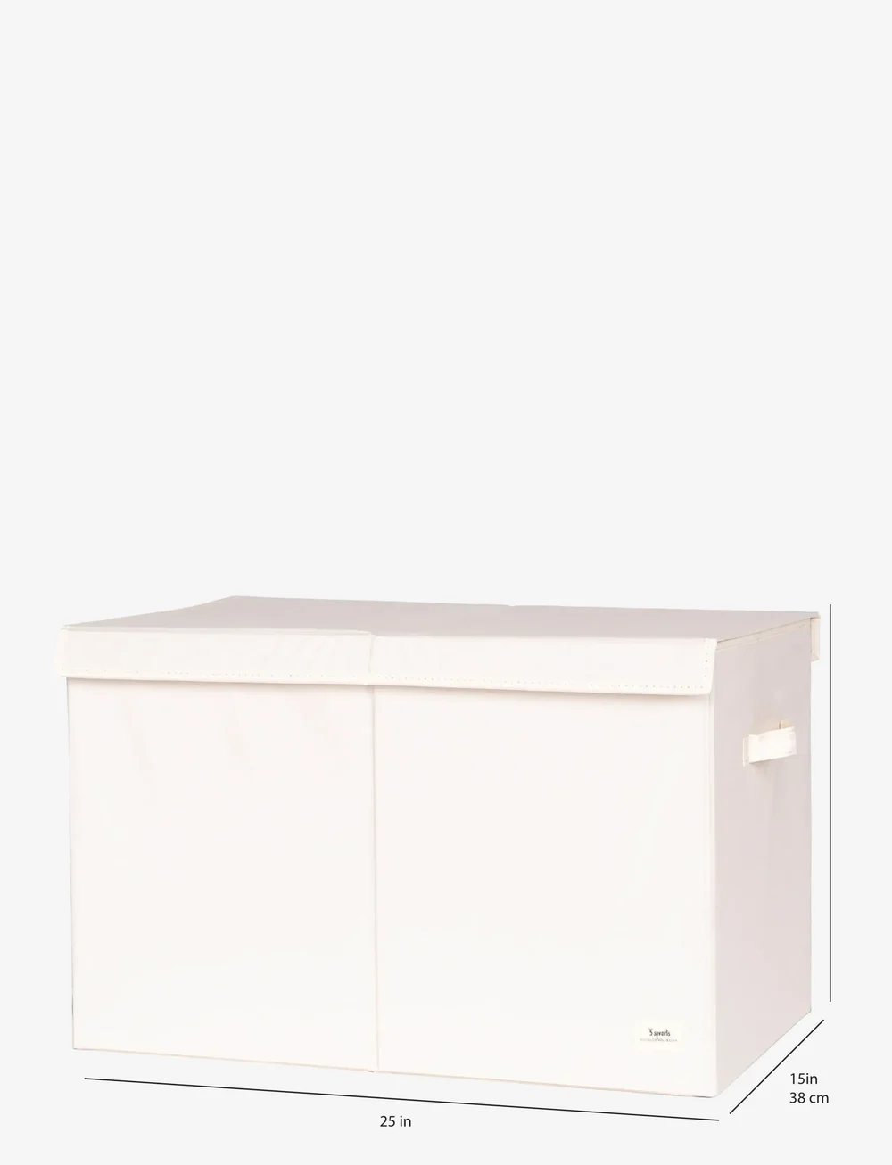 3 Sprouts - 3 Sprouts Storage Box with Lid, Cream - aufbewahrungsboxen - beige - 4