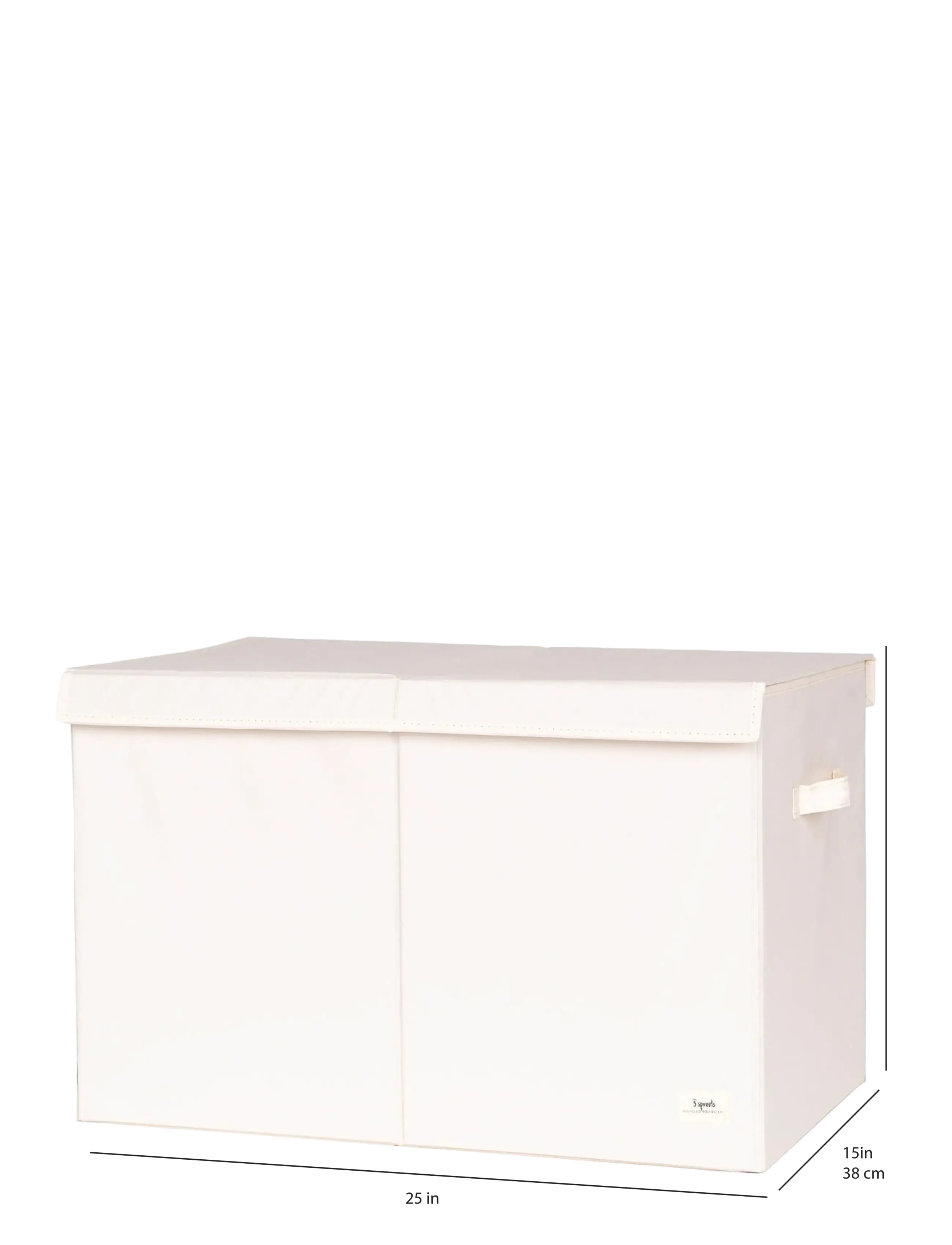 3 Sprouts - 3 Sprouts Storage Box with Lid, Cream - beige - 4