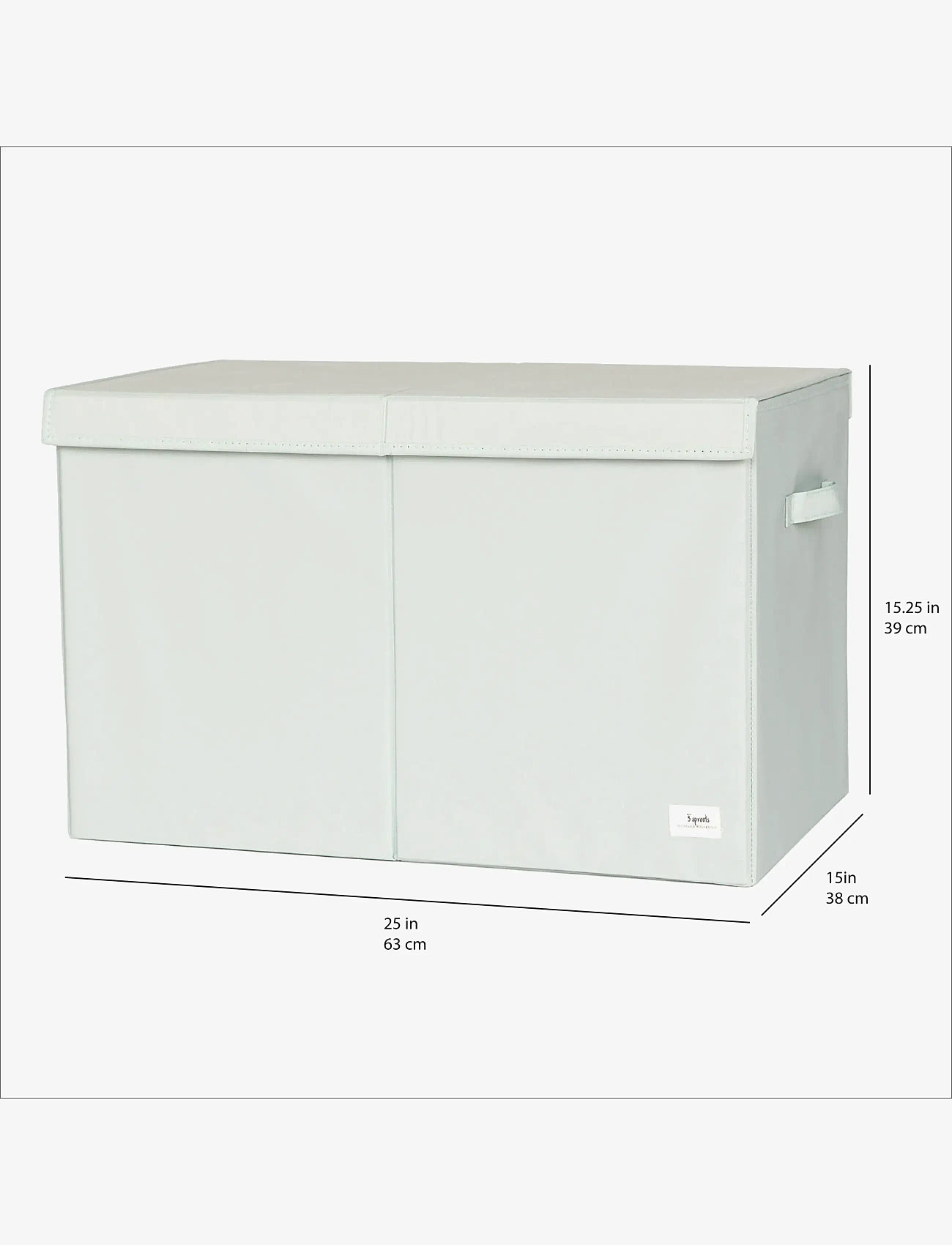 3 Sprouts - 3 Sprouts Storage Box with Lid, Green - förvaringslådor - green - 4