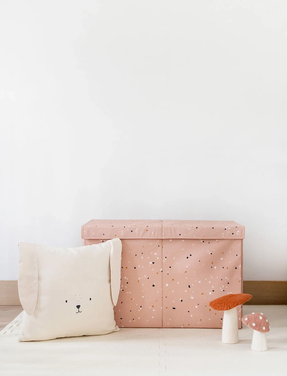 3 Sprouts - 3 Sprouts Folding toy chest, Terrazzo/Clay - aufbewahrungsboxen - clay - 3