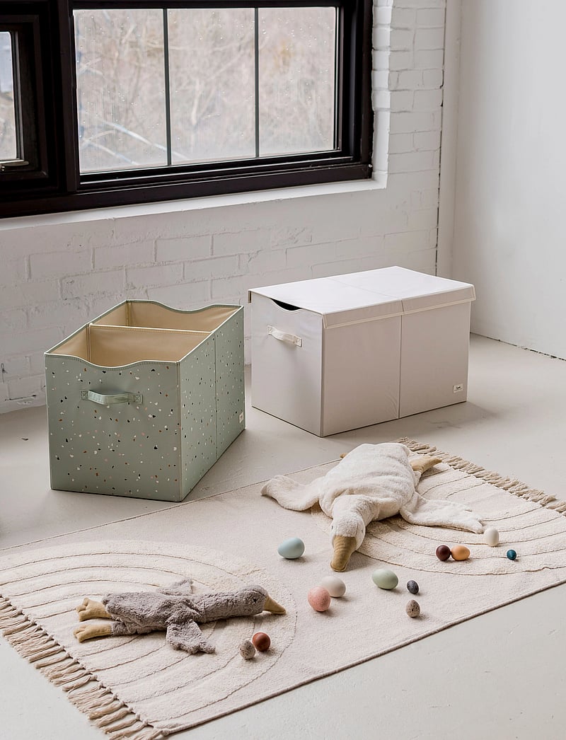 3 Sprouts - 3 Sprouts Folding toy chest, Terrazzo/Green - hoiukastid - green - 4