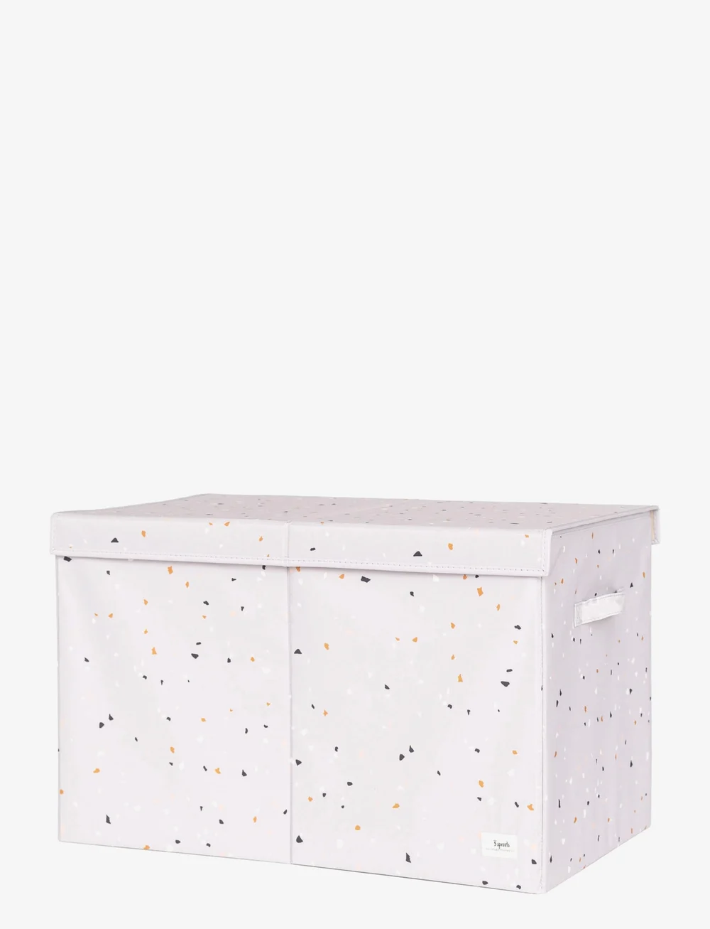 3 Sprouts - 3 Sprouts Folding toy chest, Terrazzo/Light gray - aufbewahrungsboxen - grey - 0