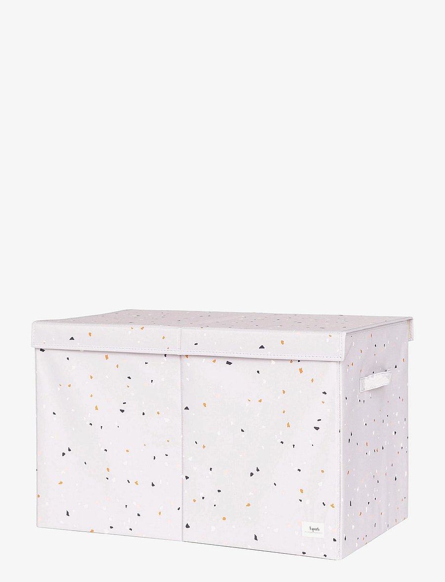 3 Sprouts - 3 Sprouts Folding toy chest, Terrazzo/Light gray - förvaringslådor - grey - 0