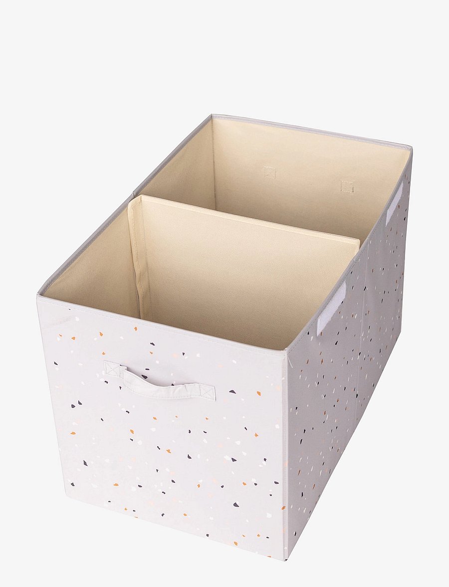 3 Sprouts - 3 Sprouts Folding toy chest, Terrazzo/Light gray - förvaringslådor - grey - 1