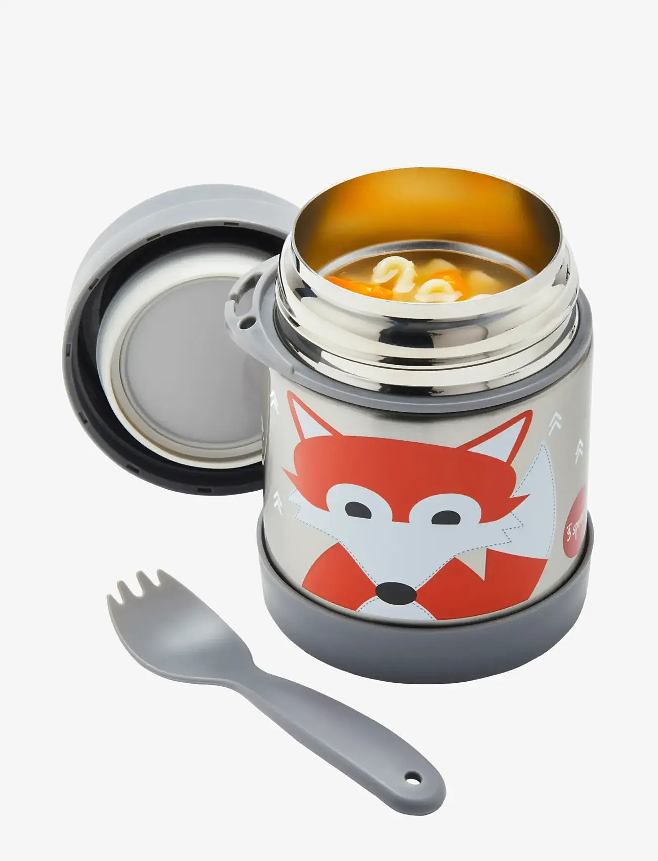 3 Sprouts - Thermo Lunchbox - gray - fox - 2