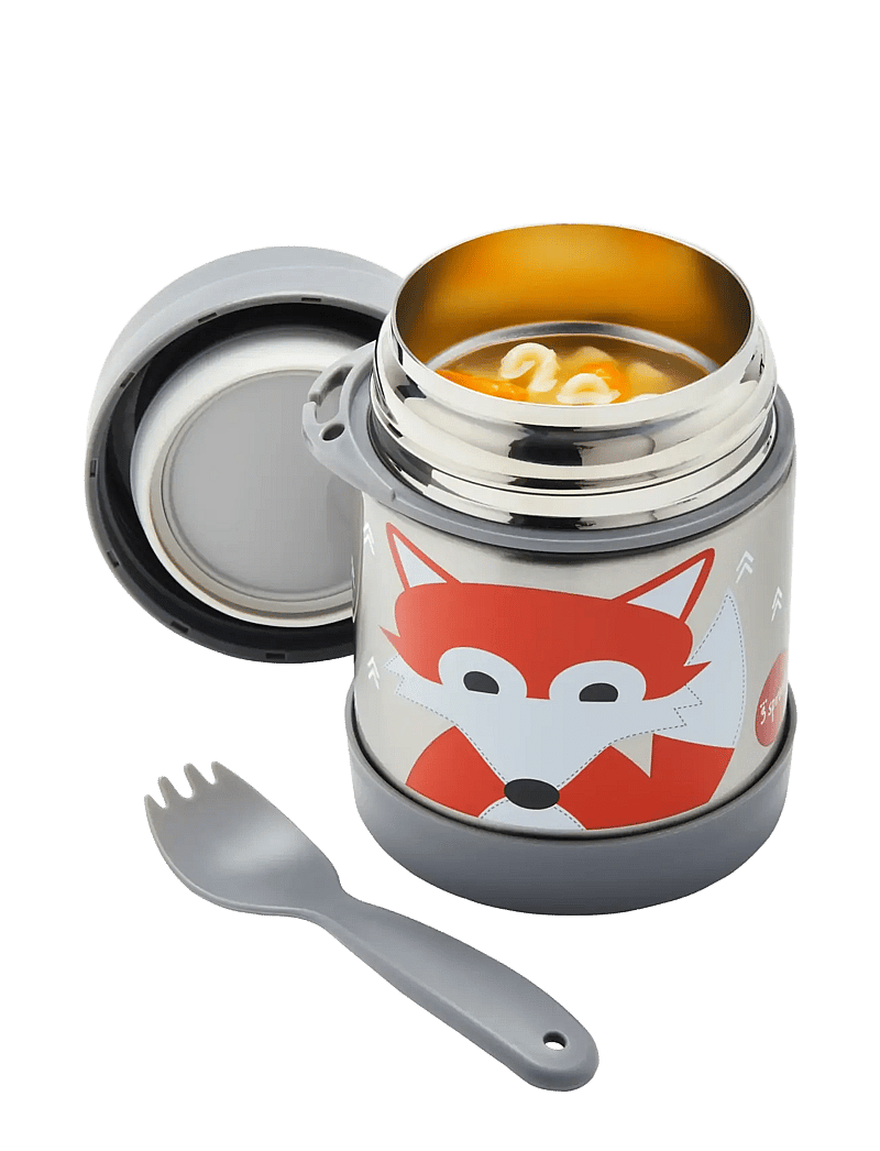 3 Sprouts - Thermo Lunchbox - gray - fox - 2