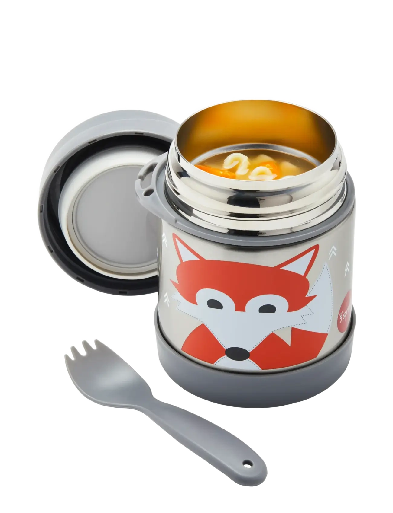 3 Sprouts - Thermo Lunchbox - gray - fox - 2