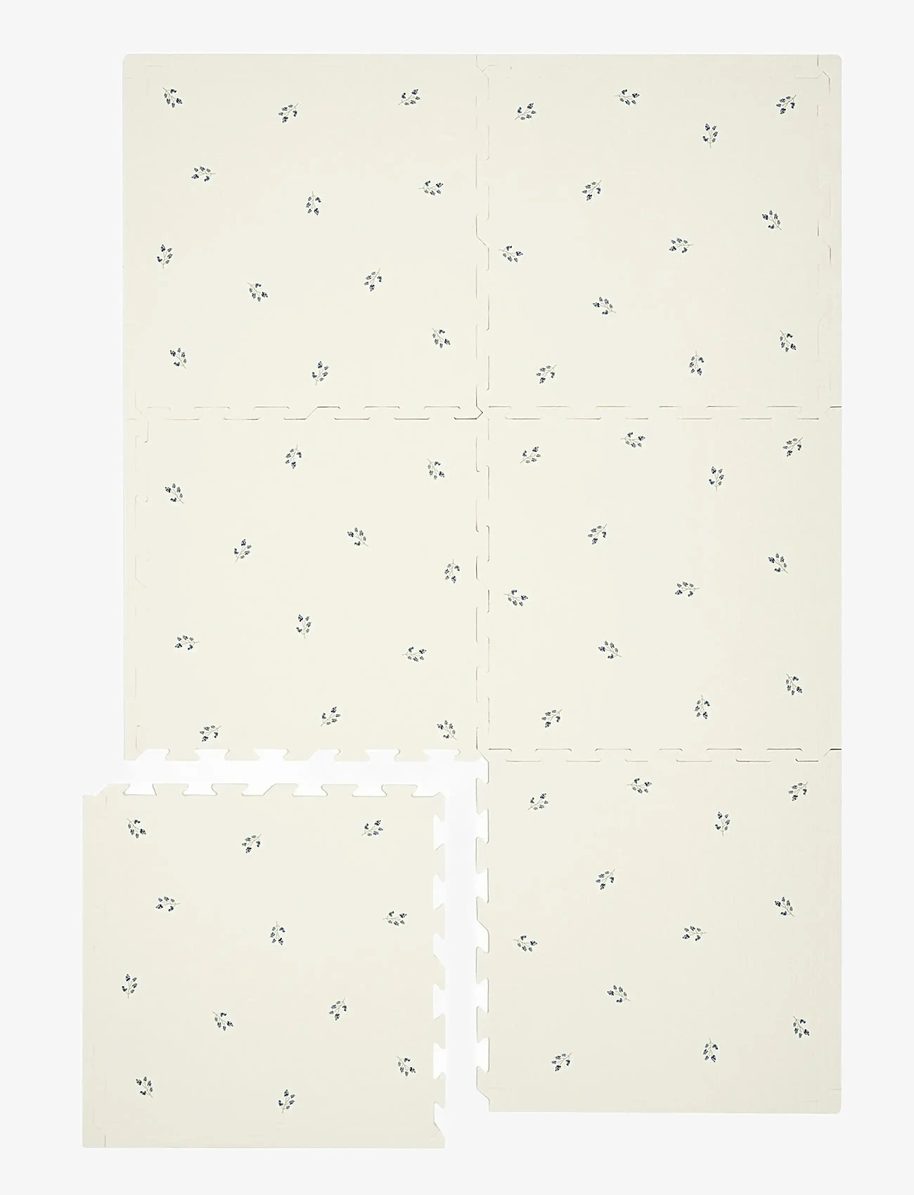 3 Sprouts - 3 Sprouts Floor Puzzle, Blueberry Ivory - rektangulære tæpper - beige - 1