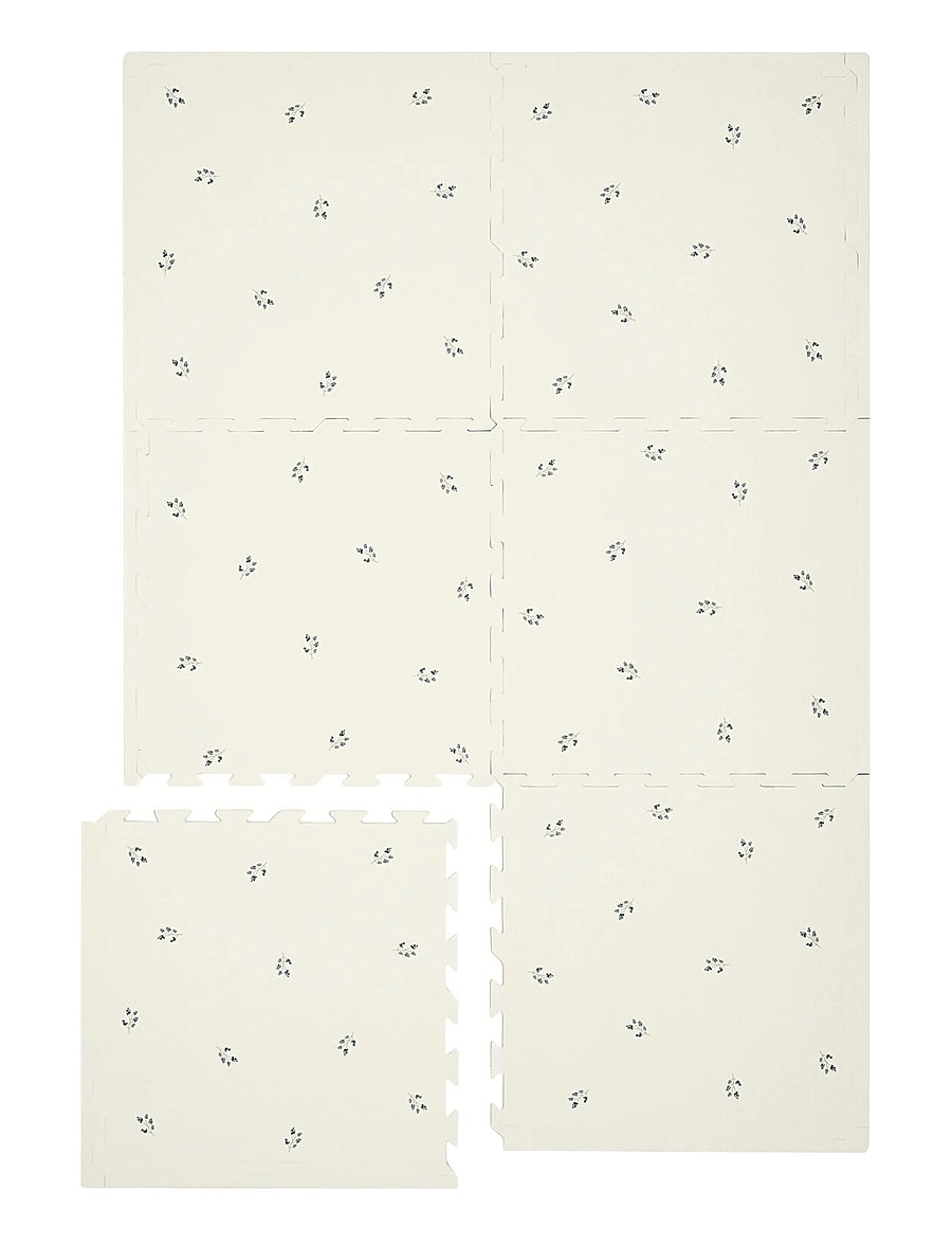 3 Sprouts - 3 Sprouts Floor Puzzle, Blueberry Ivory - mattor - beige - 1