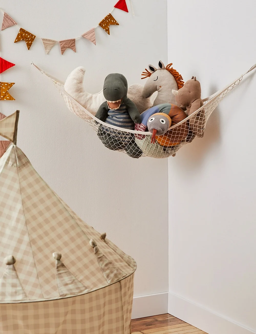 3 Sprouts - 3 Sprouts Toy Hammock, Beige - konksud ja riputid - beige - 0