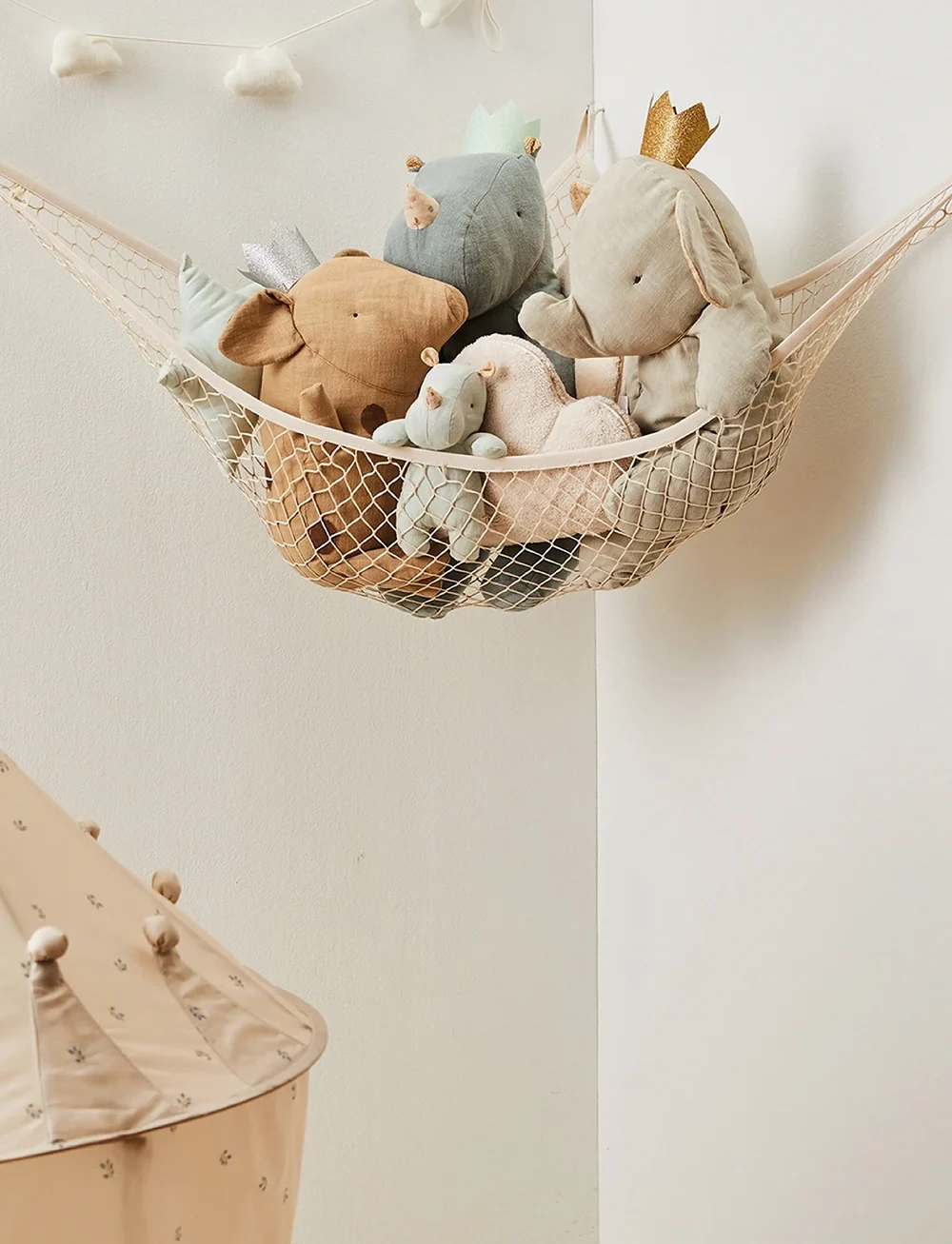 3 Sprouts - 3 Sprouts Toy Hammock, Beige - konksud ja riputid - beige - 1