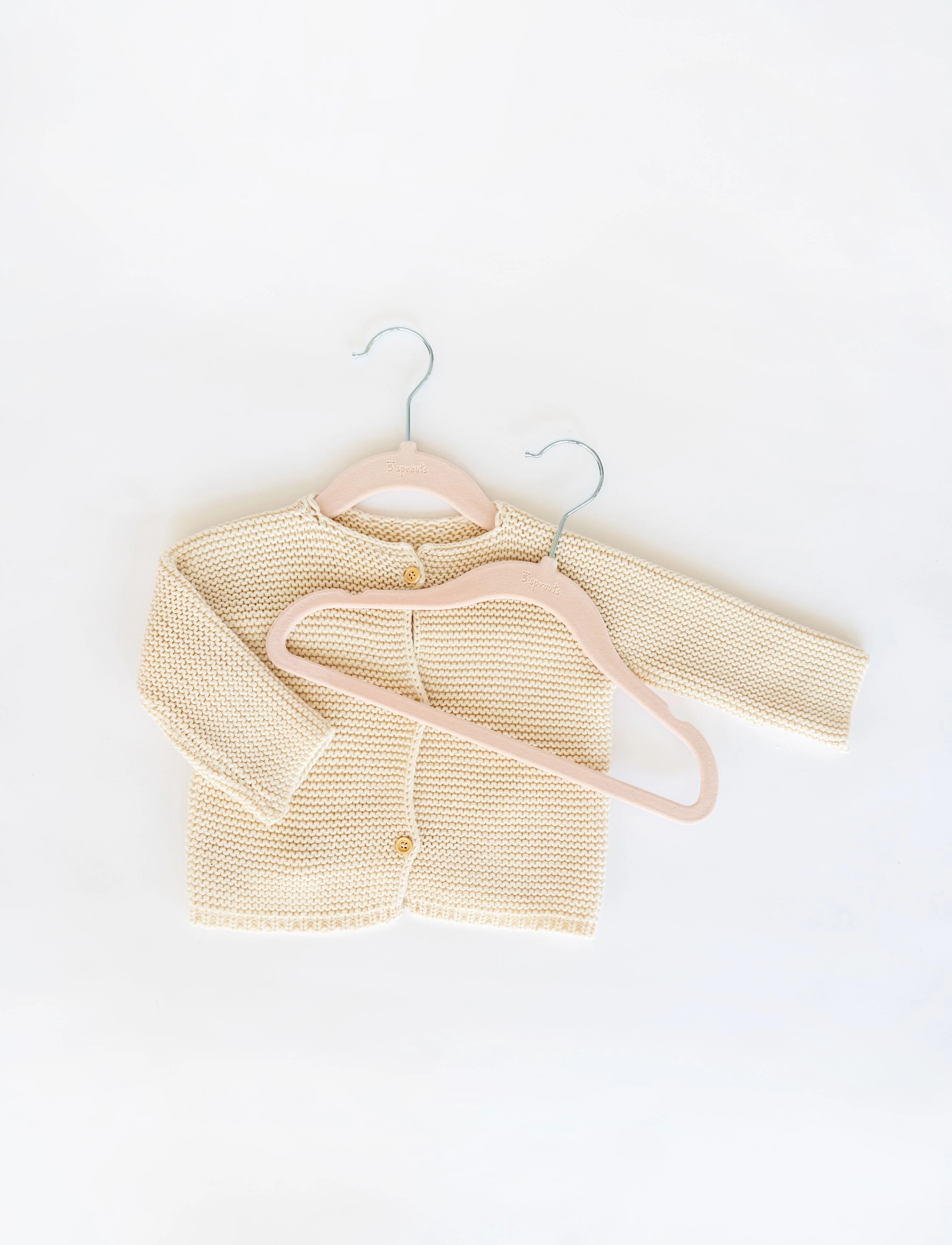 3 Sprouts - 3 Sprouts Velvet Hangers (15 pcs.), Pink - crochets et suspensions - pink - 3